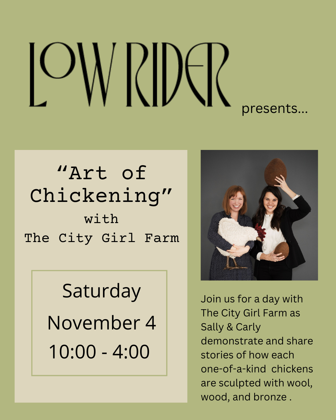 "Art of Chickening" with The City Girl Farm