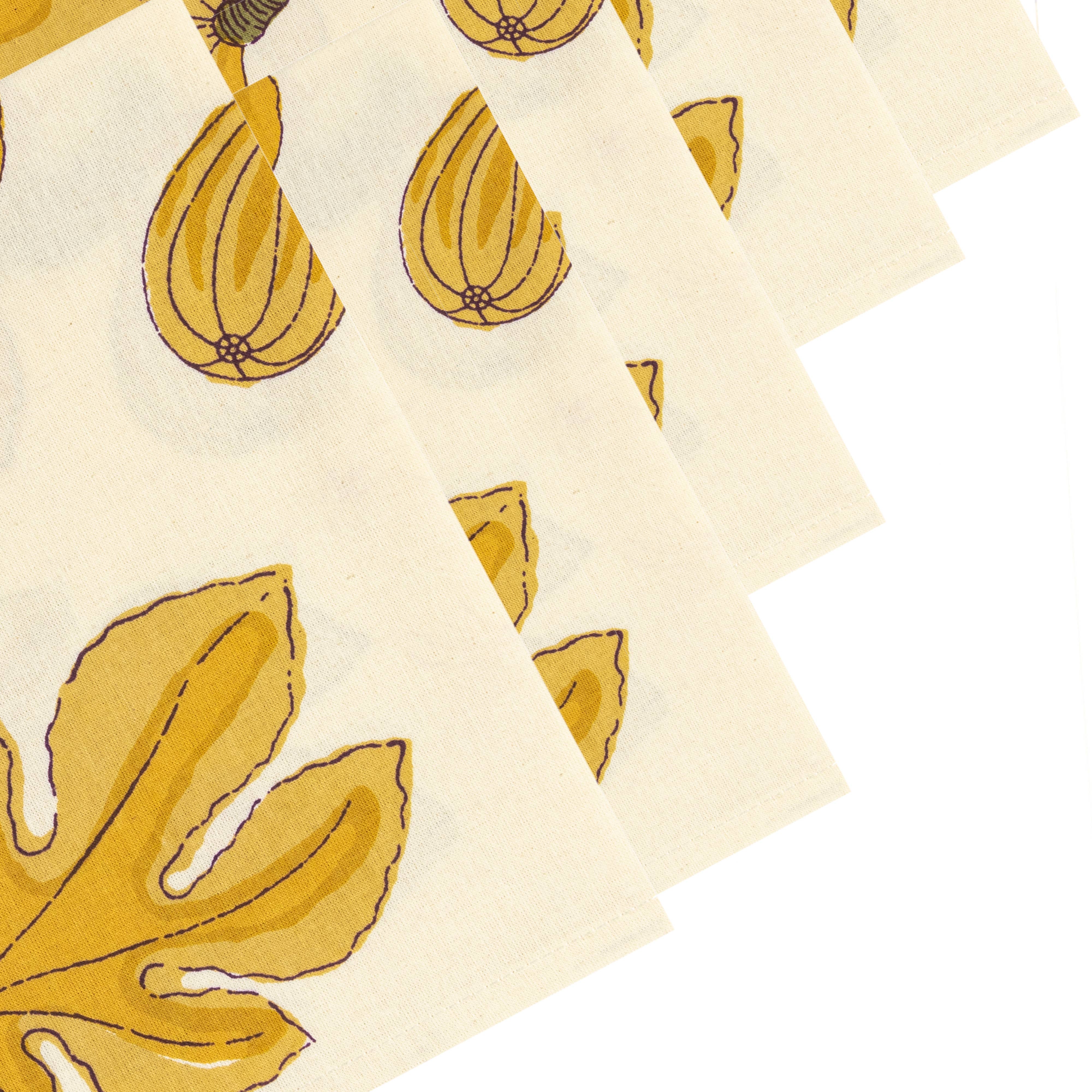 Fig Citrine Linen Napkins |Set of 4