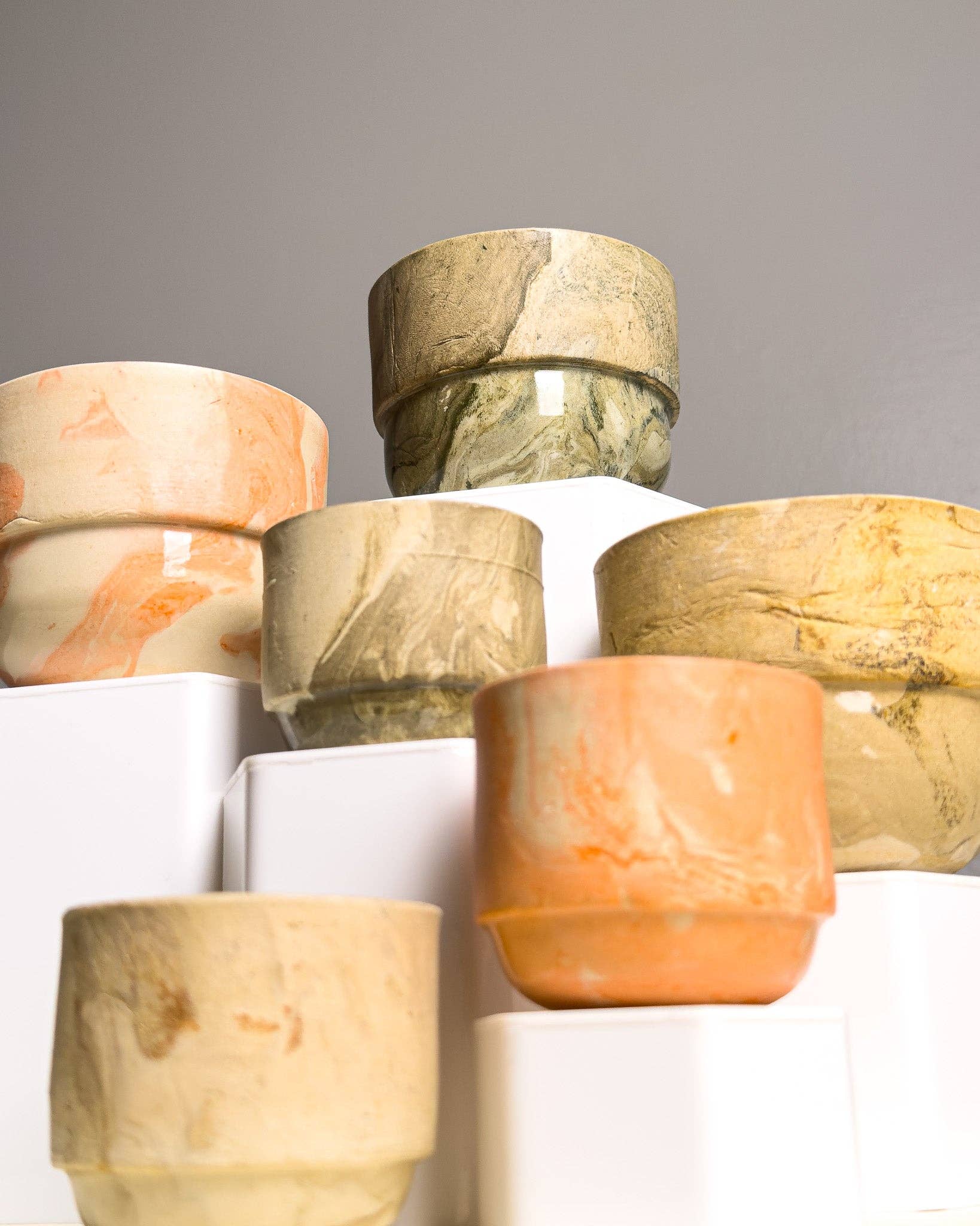 Marbled Cappuccino Cup by DEEP BLACK