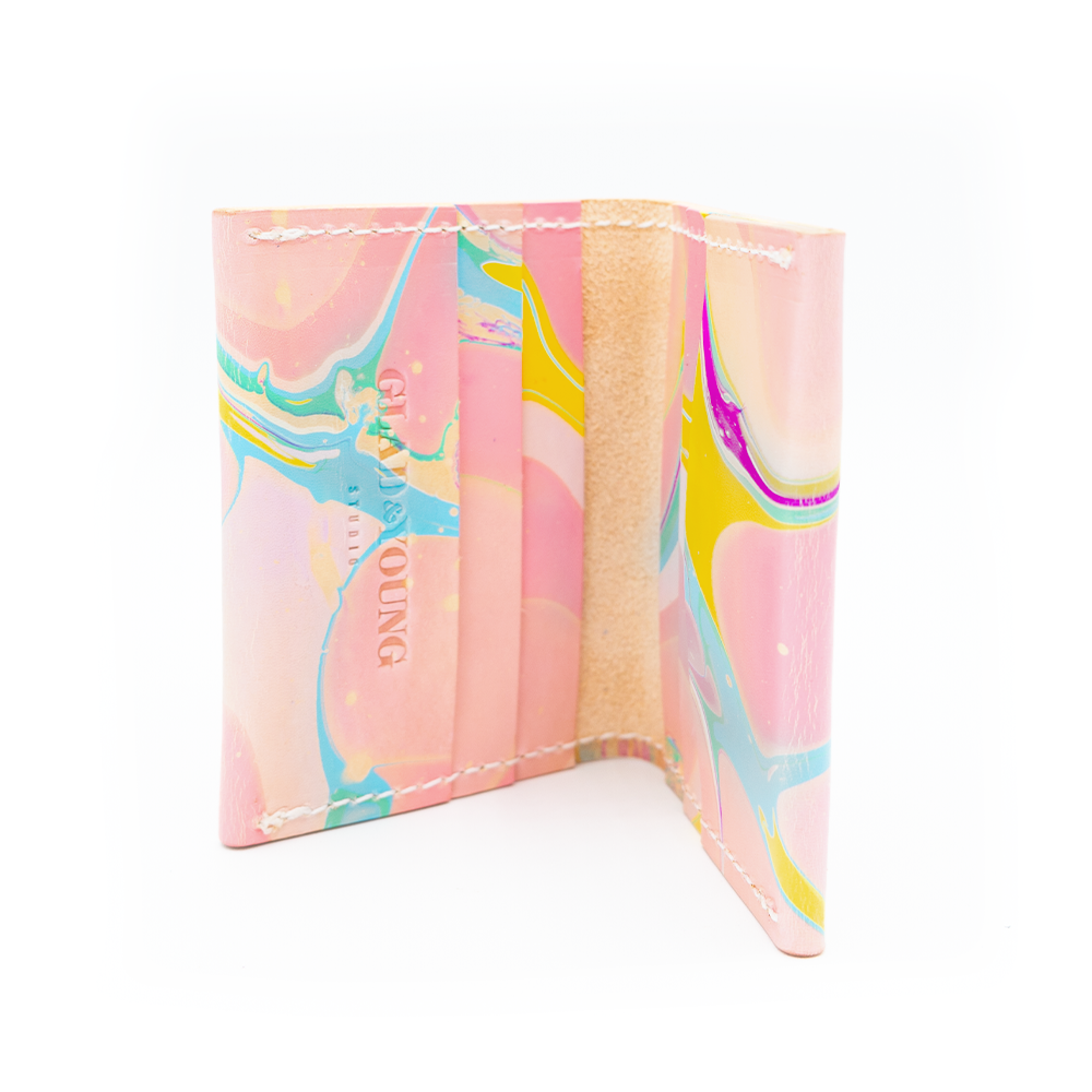 Marbled Leather Wallet