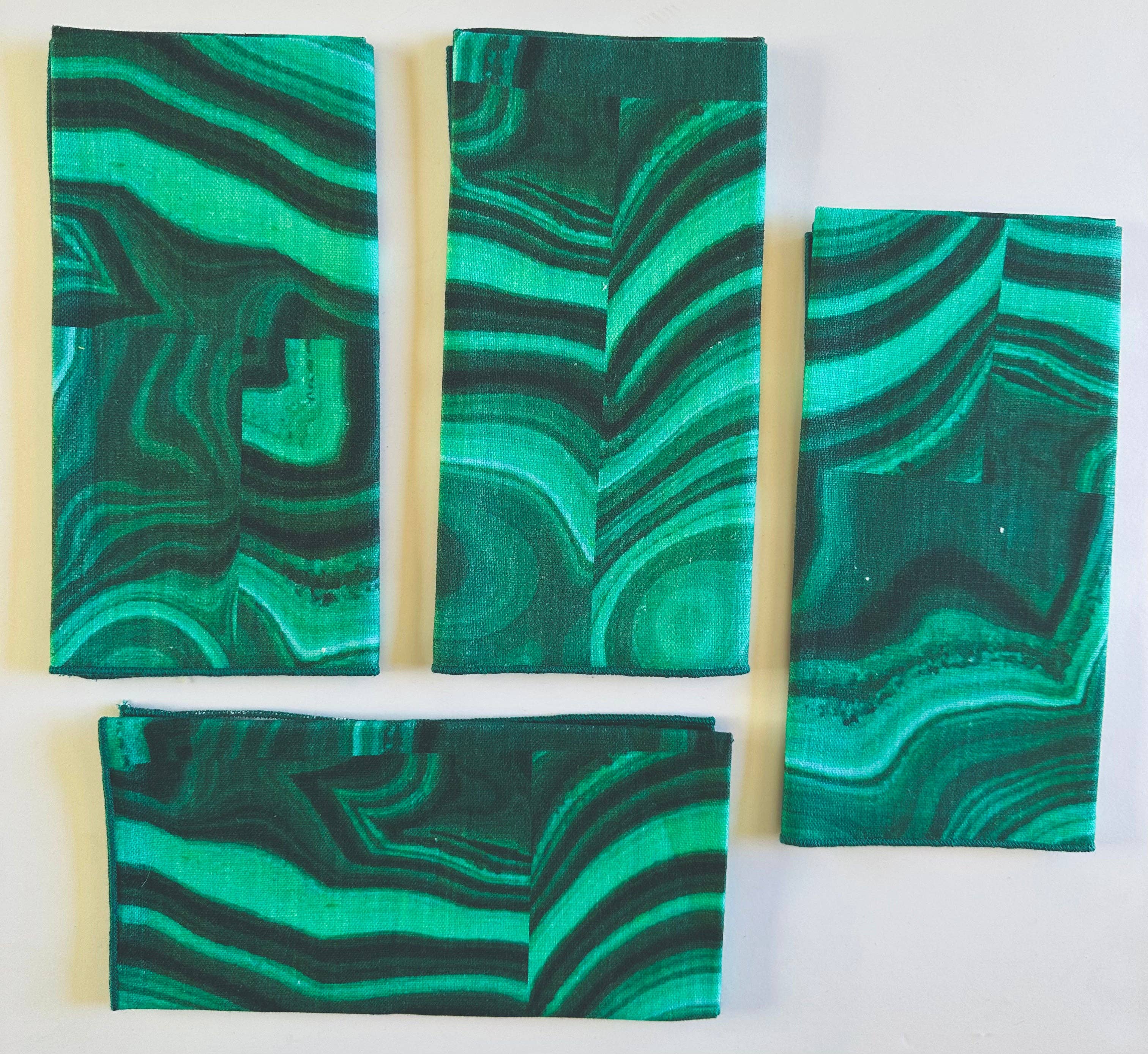 Napkins, Green Malachite