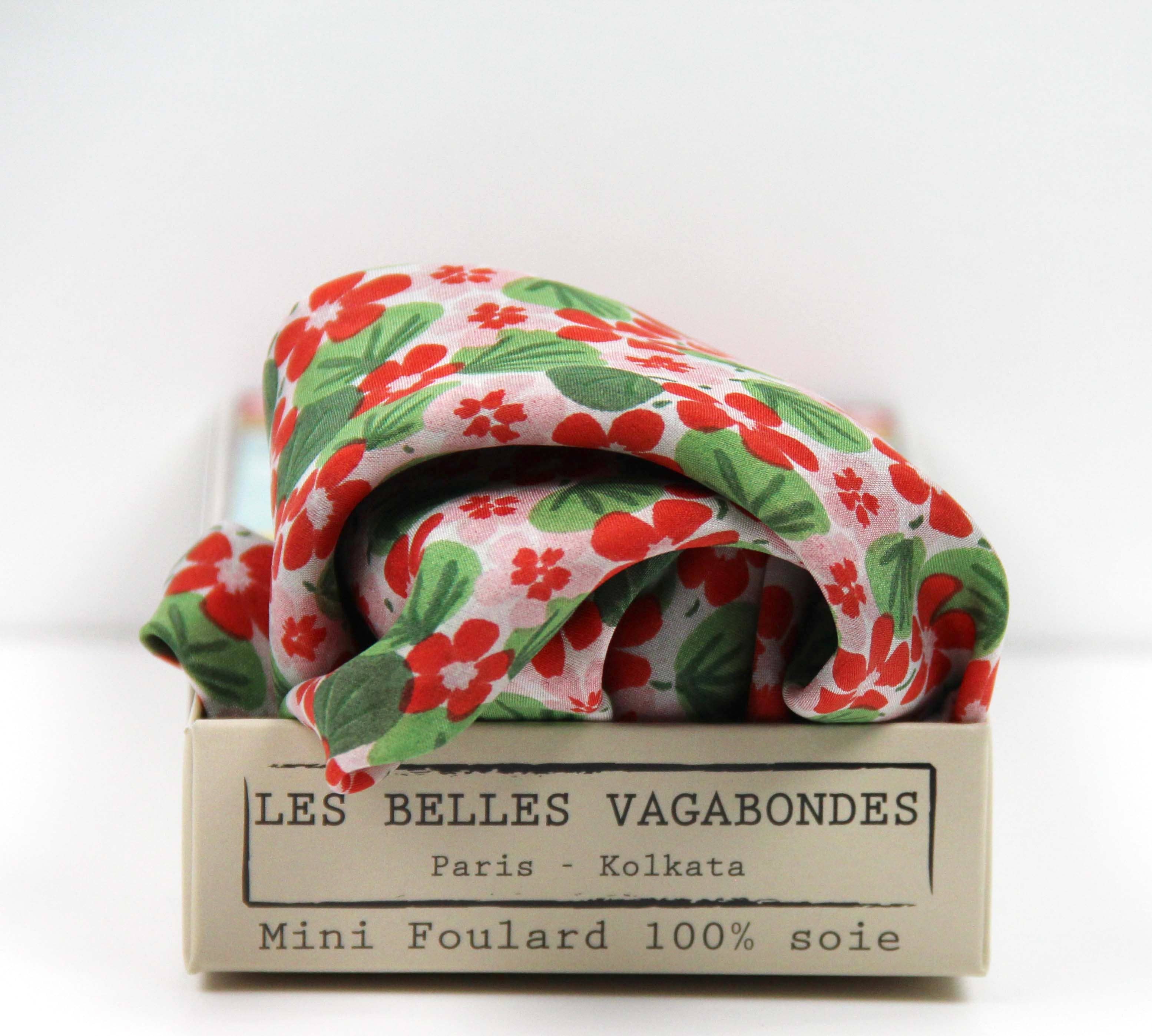 Orange Nasturtium Silk Scarf by Les Belles Vagabondes