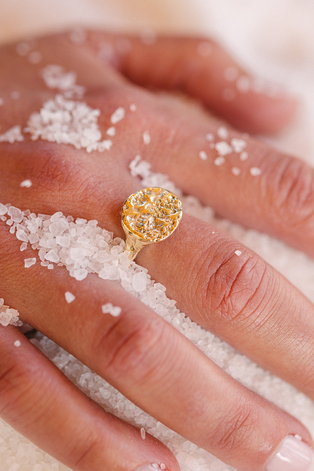 Sand Cast Gold Ring by Moonspun