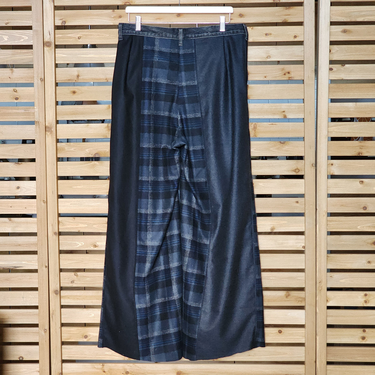 Plaid Patchwork Pants Black by Little Pond Love
