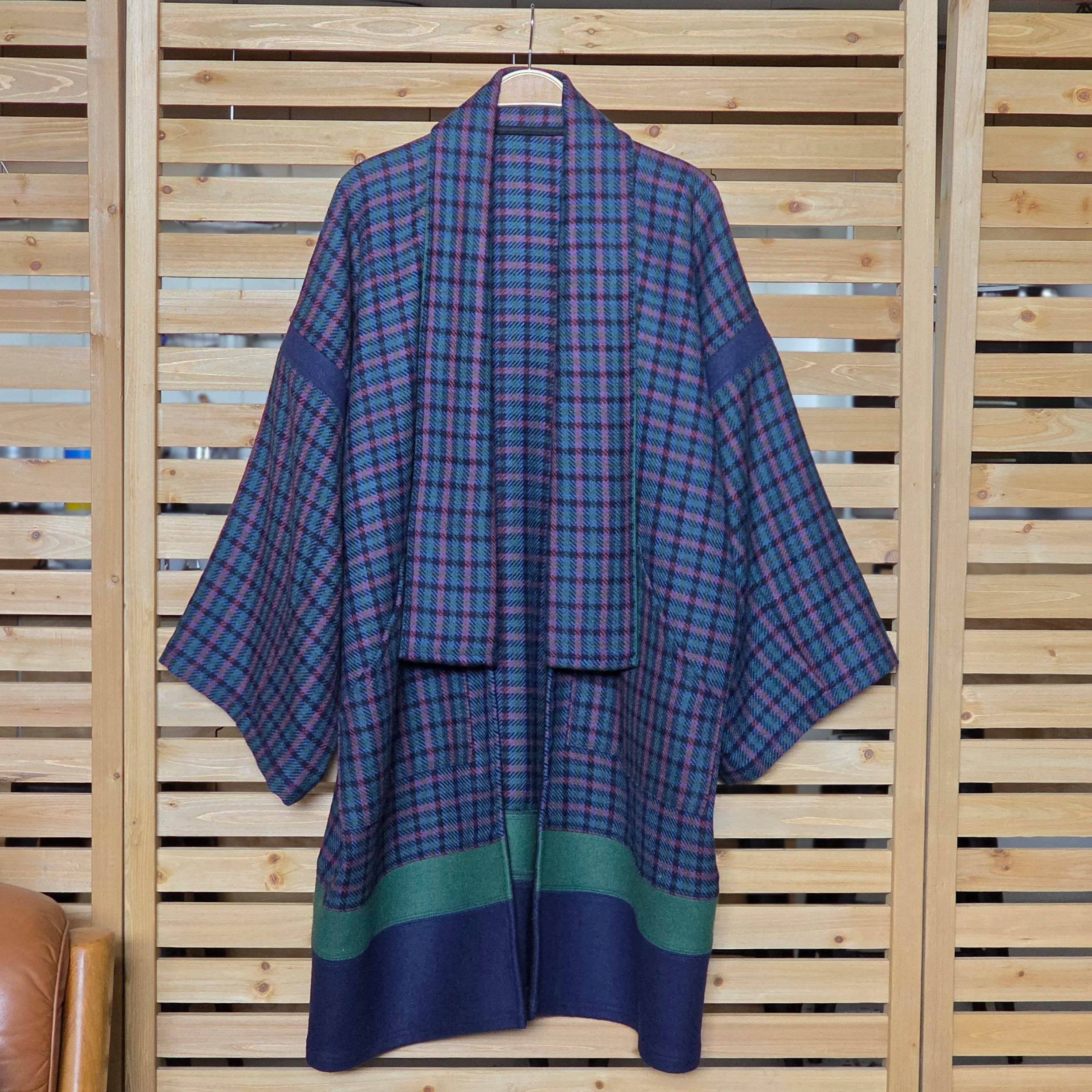 Micro Plaid Kimono Coat by Little Pond Love
