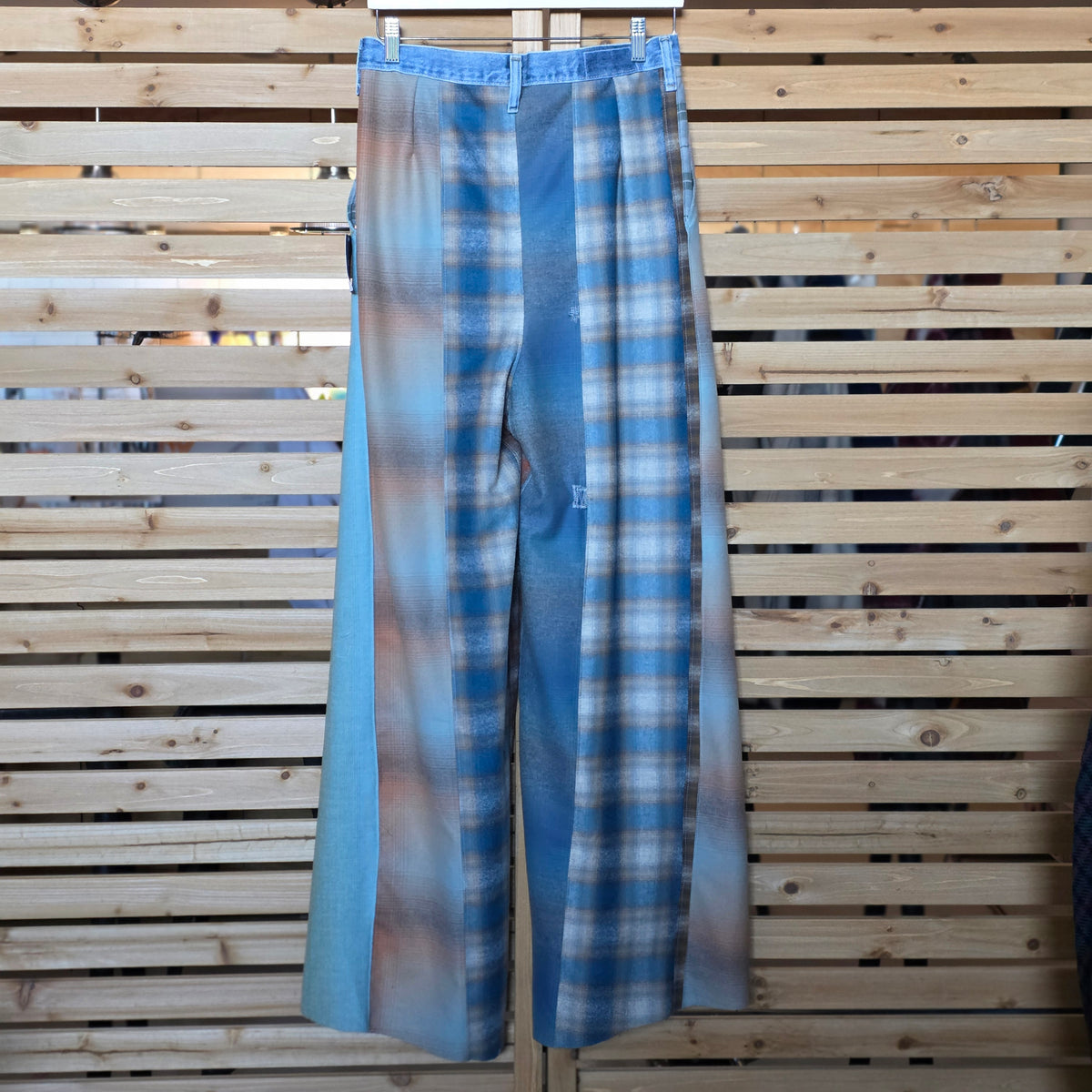 Plaid Patchwork Pants Mint & Orange by Little Pond Love