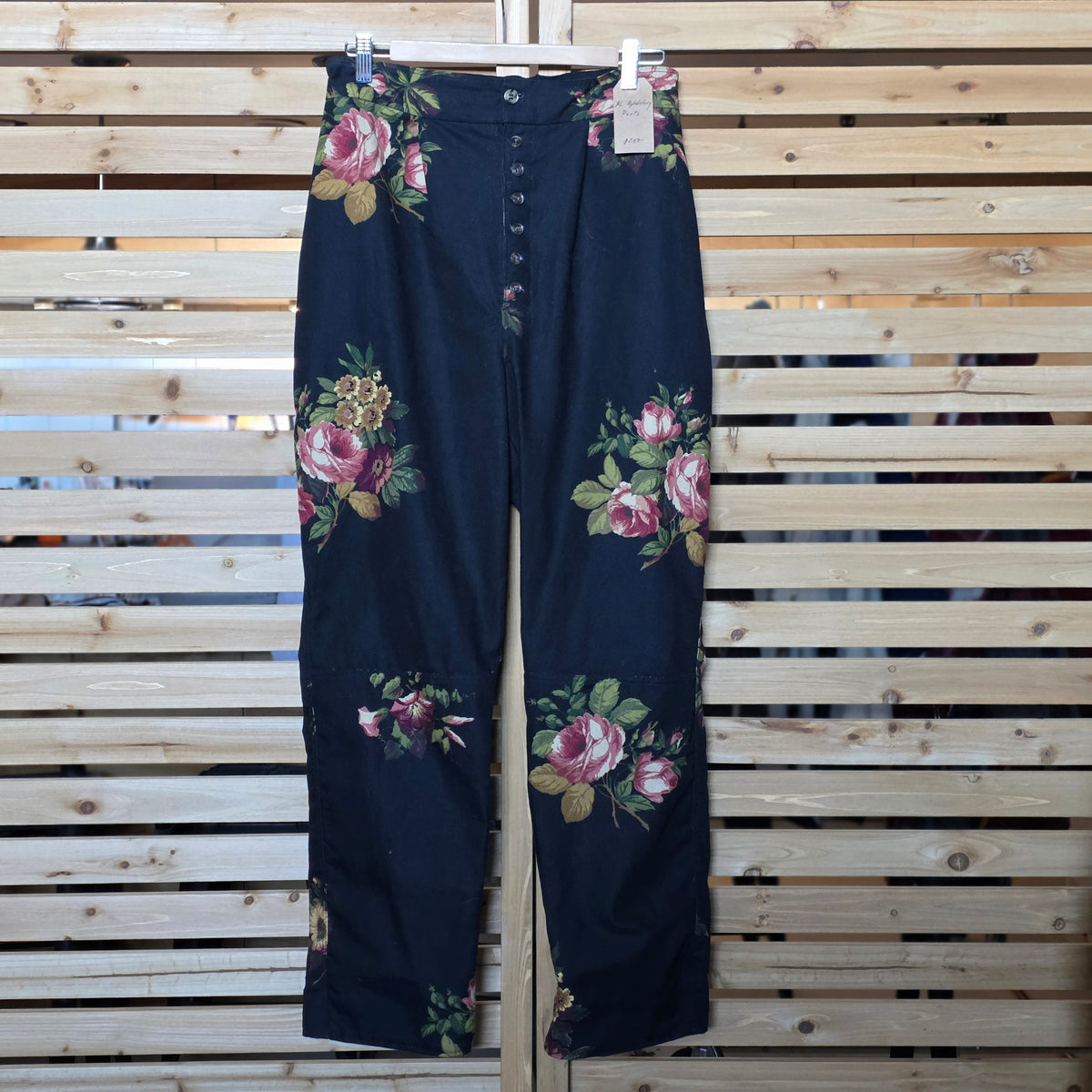 Floral Button Front Pants by Little Pond Love