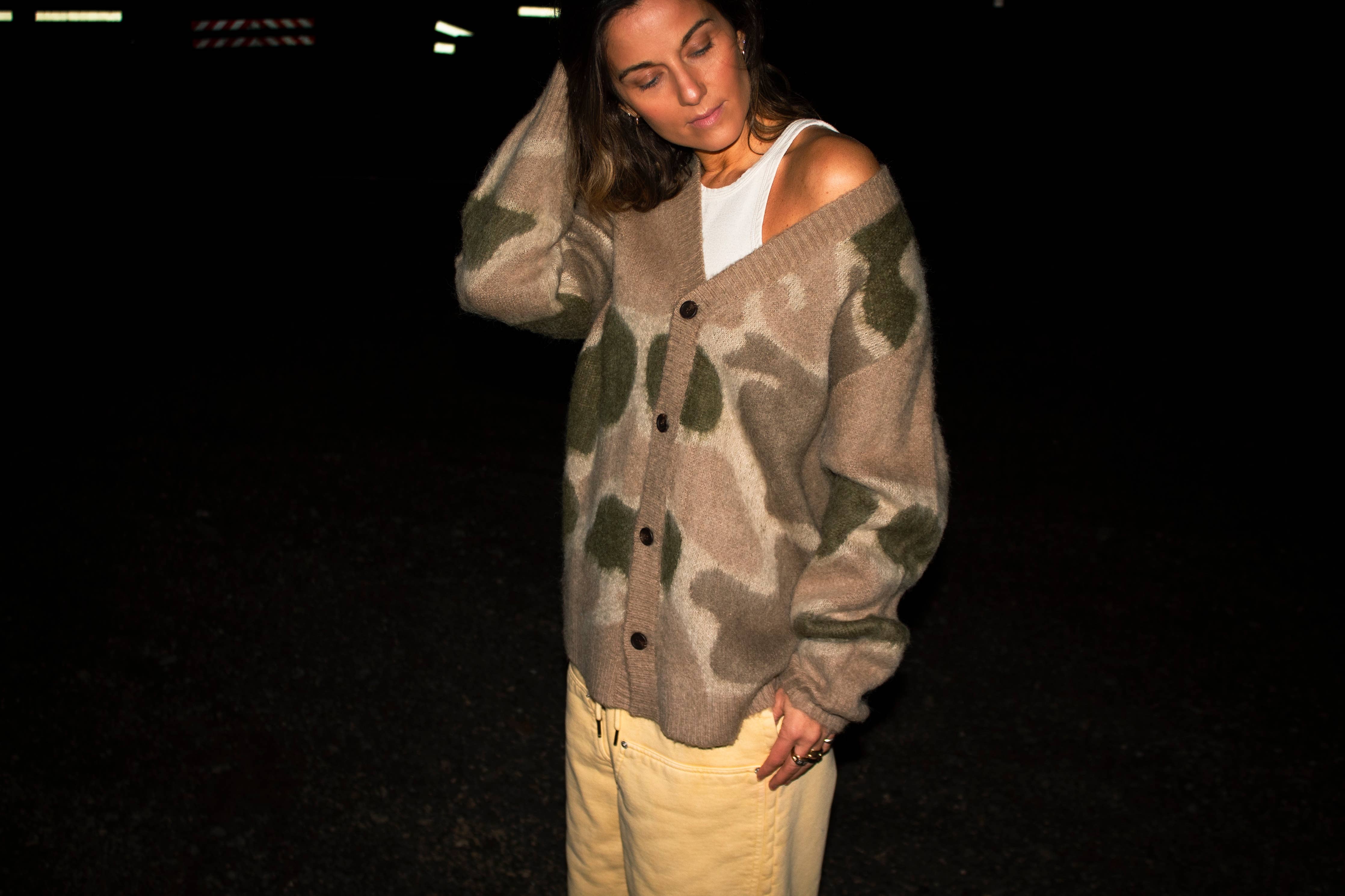 Camo Mohair Cardigan