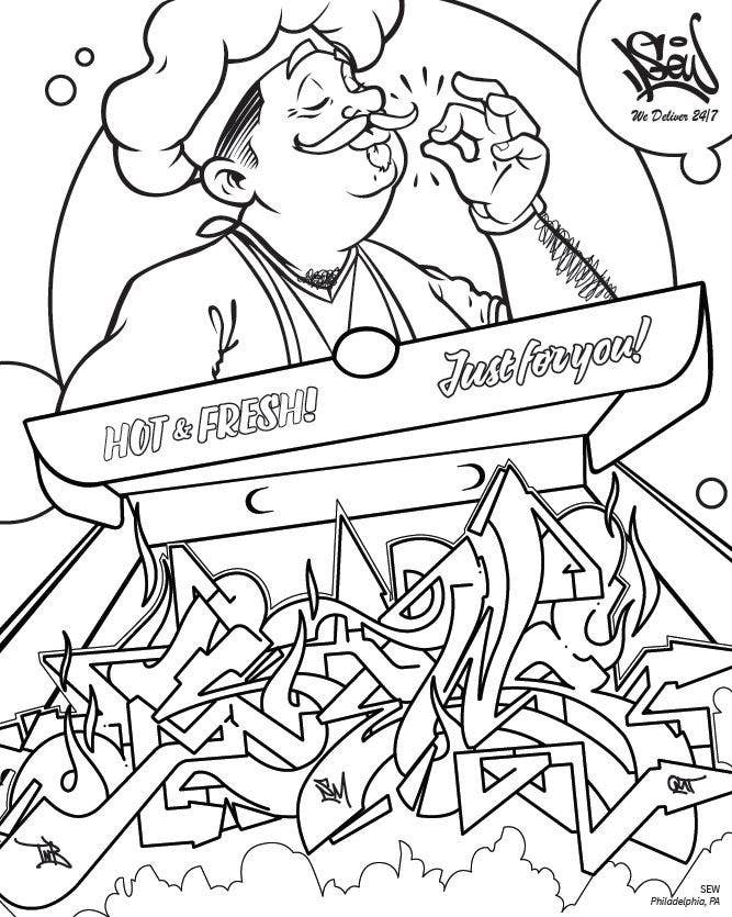 American Graffiti Coloring Book