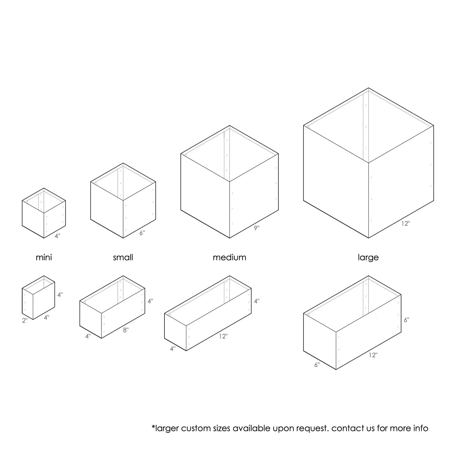 Steel Planter Box 12"