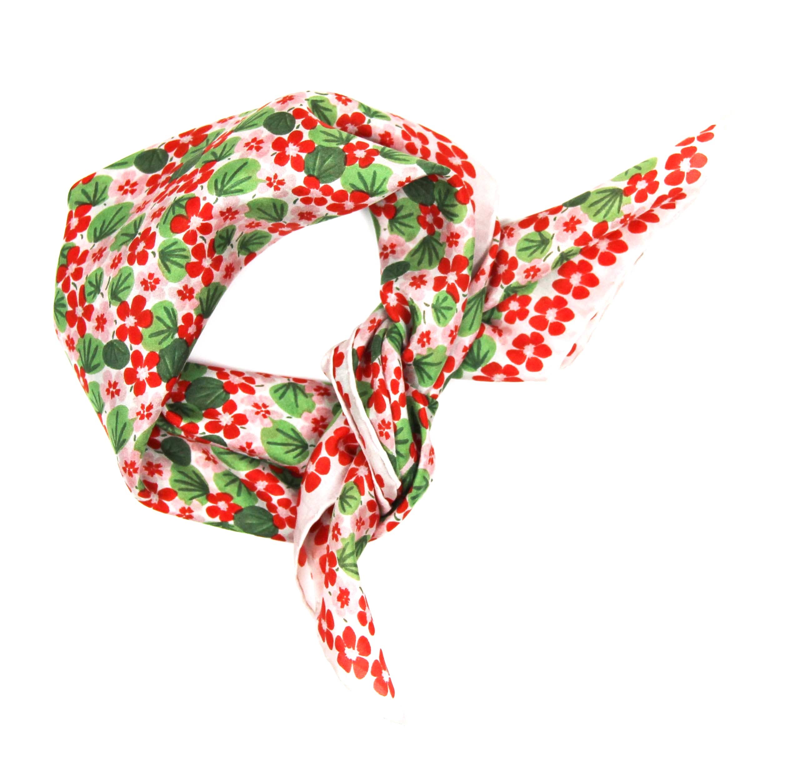 Orange Nasturtium Silk Scarf by Les Belles Vagabondes