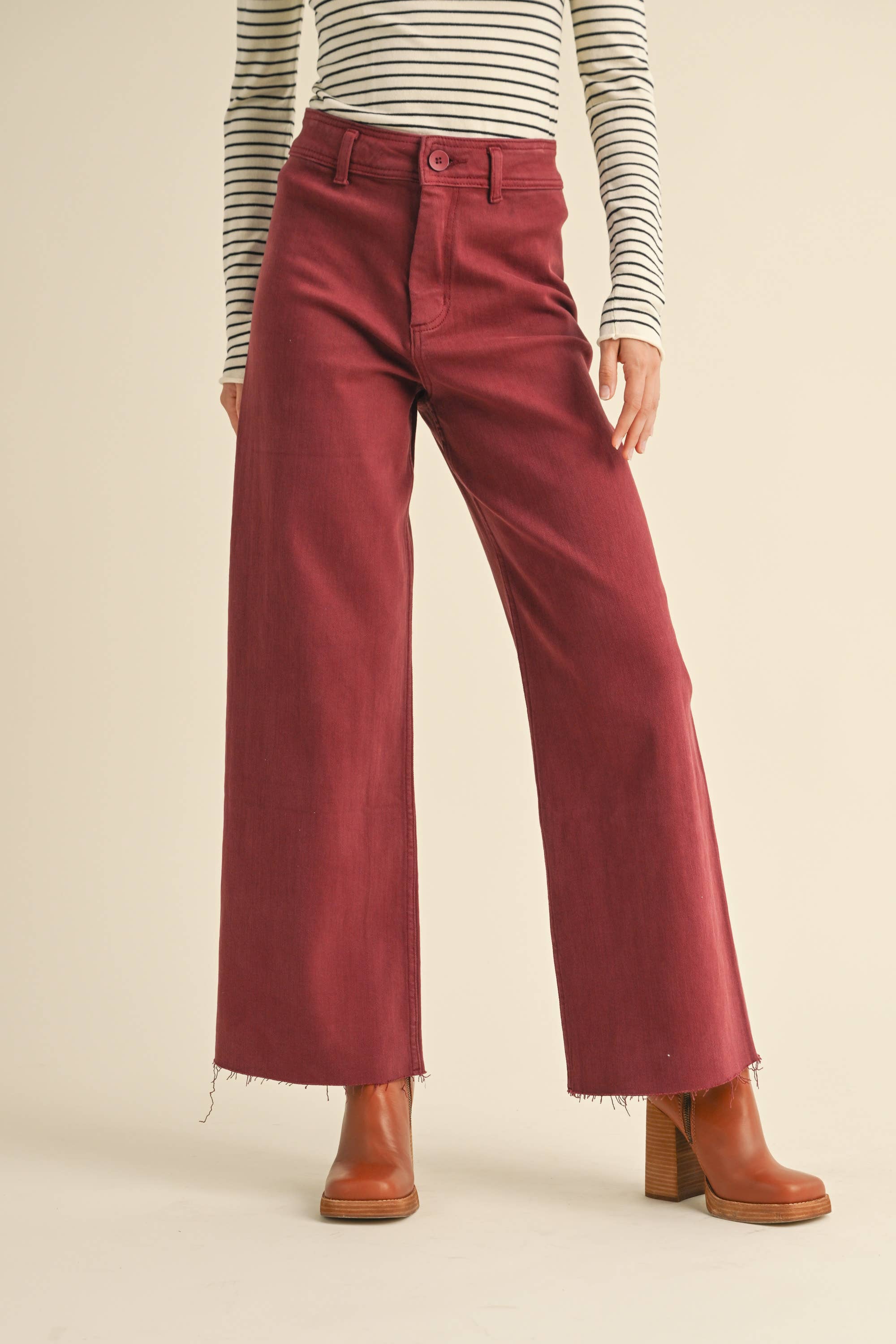 Straight Wide Leg Pants