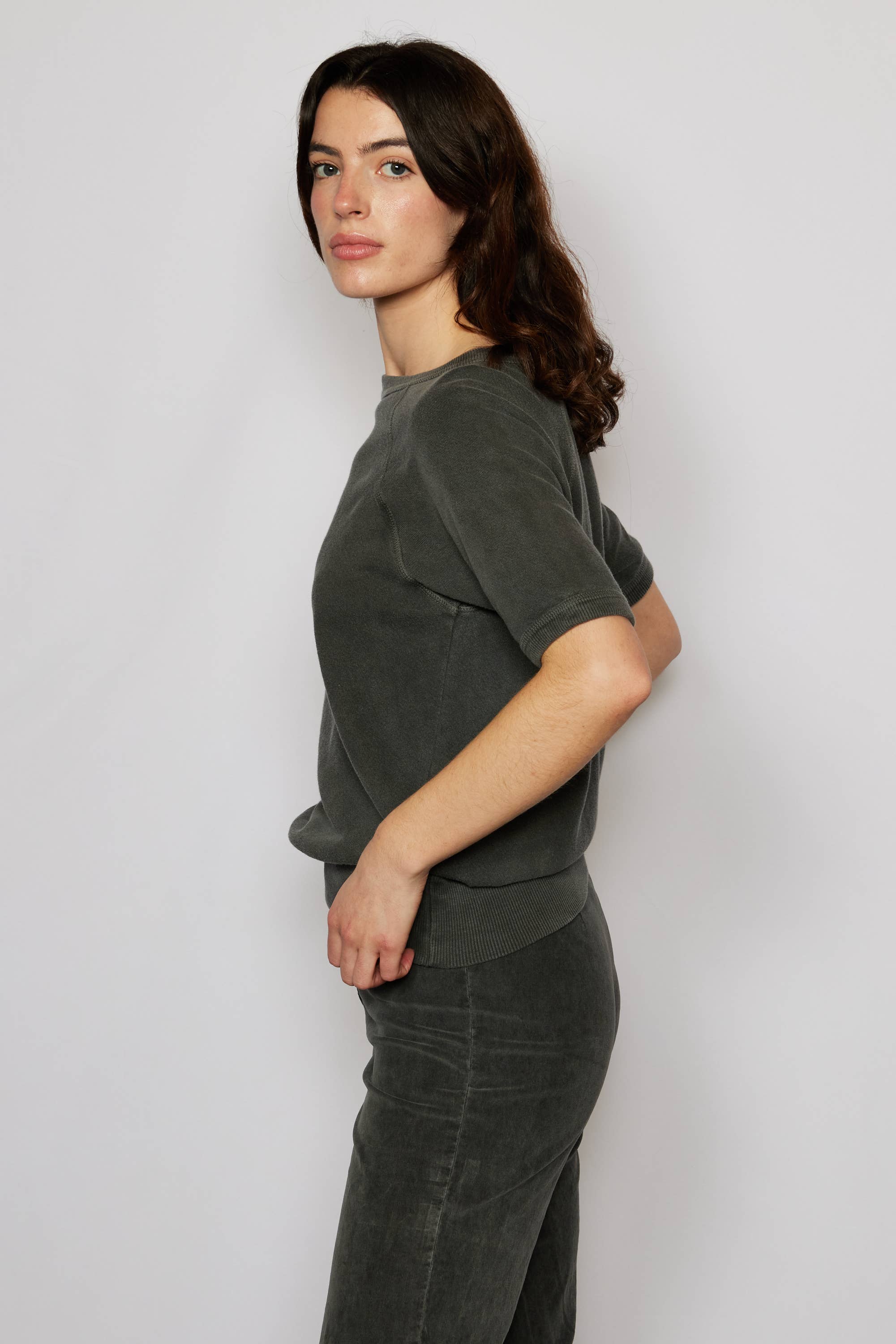 Organic Cotton Raglan Short Sleeve Sweatshirt