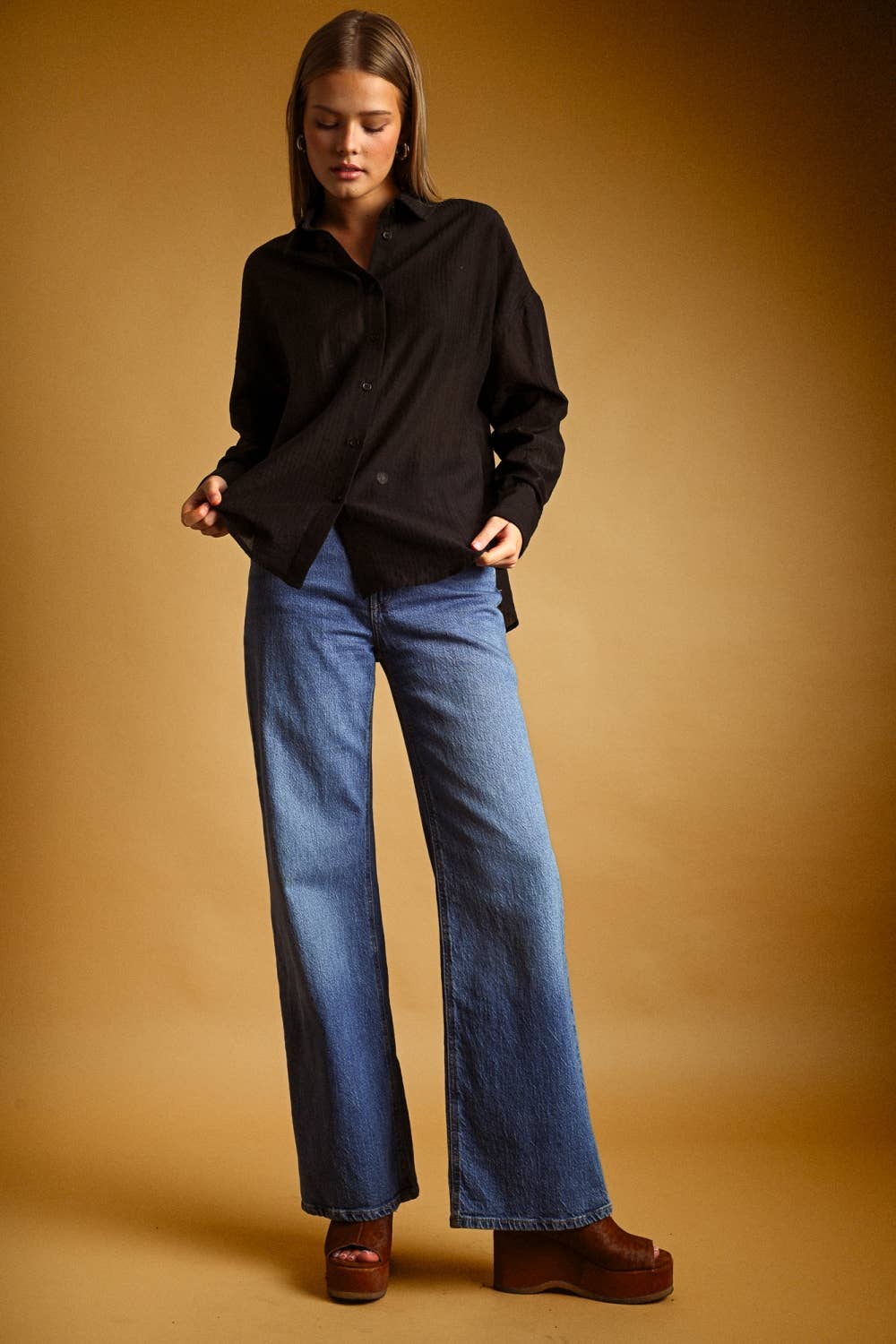 Pin Striped Sheer Shirt
