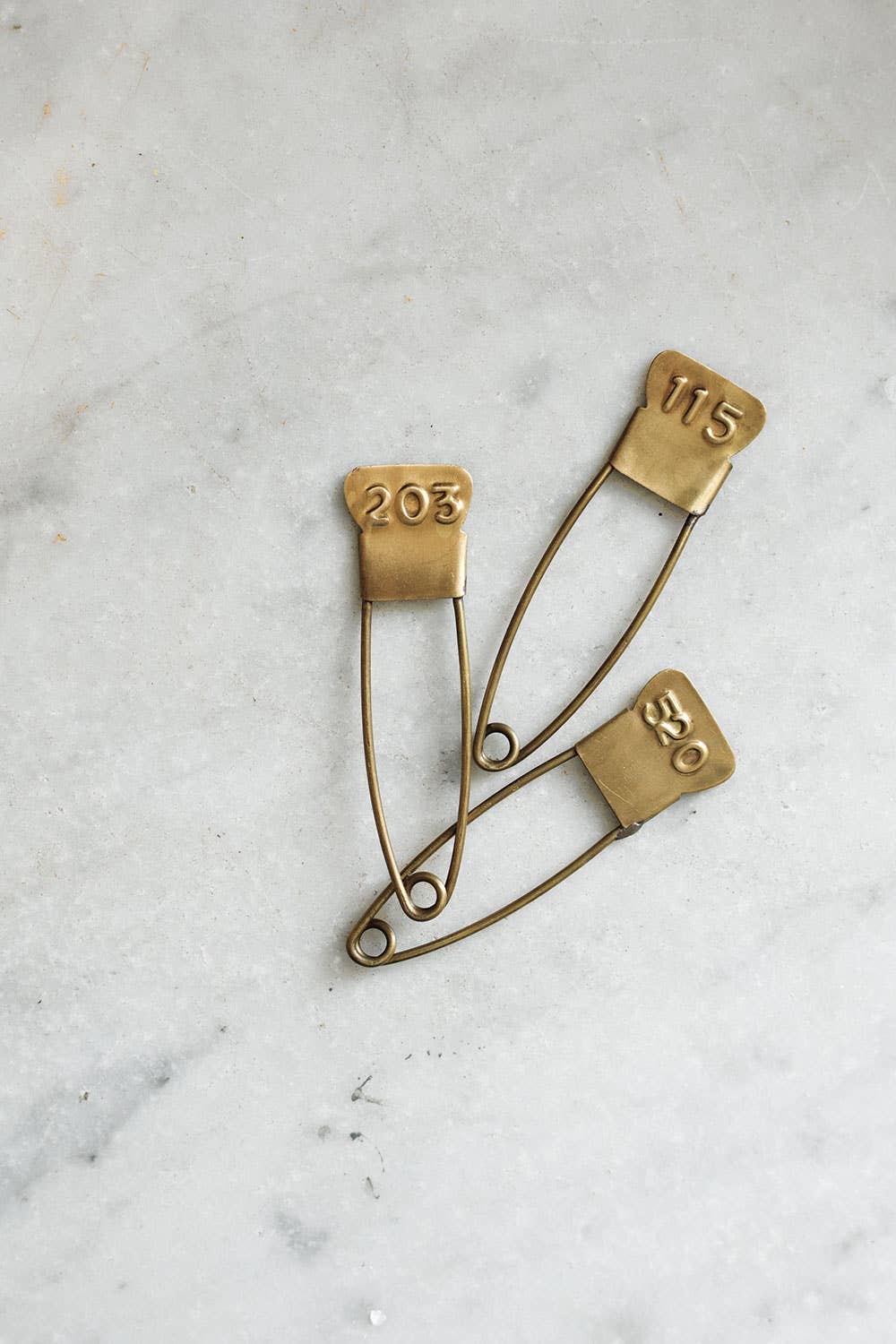 Brass Number Pin by Fog Linen Work