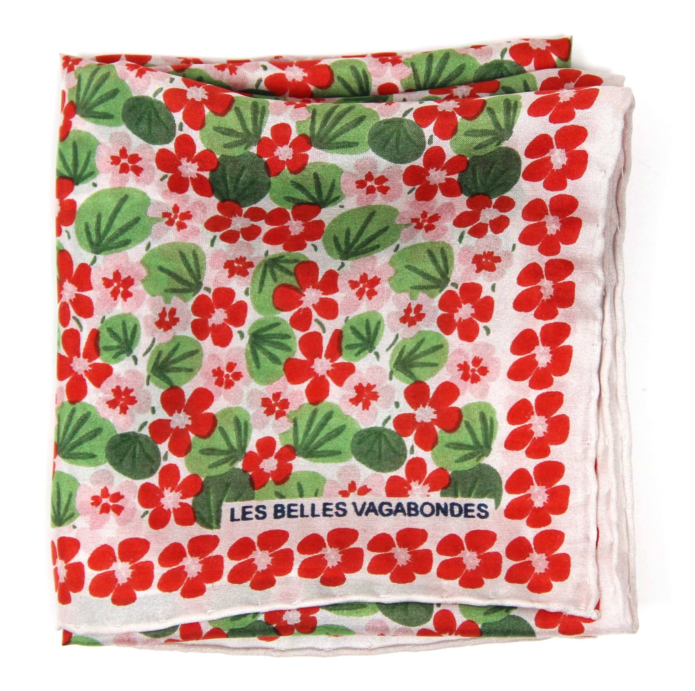 Orange Nasturtium Silk Scarf by Les Belles Vagabondes