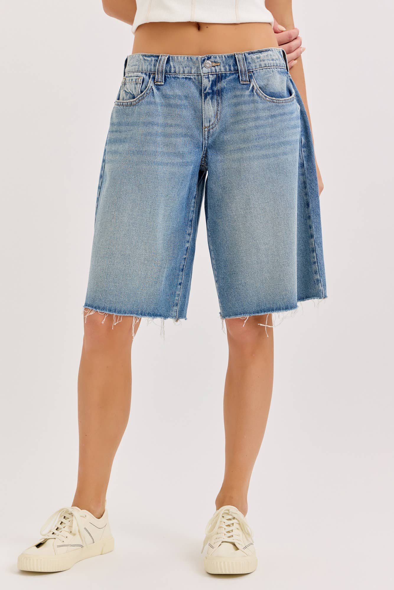 Low Rise Denim Bermuda Short