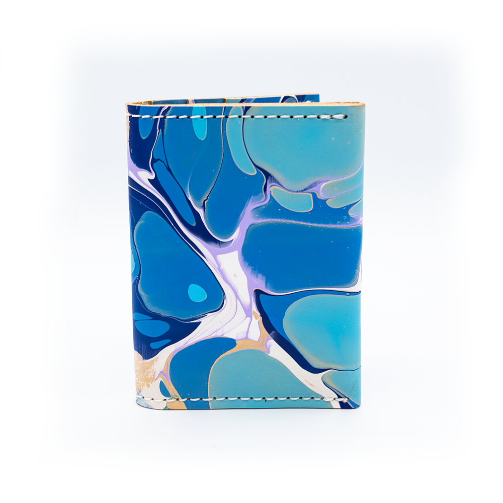 Marbled Leather Wallet