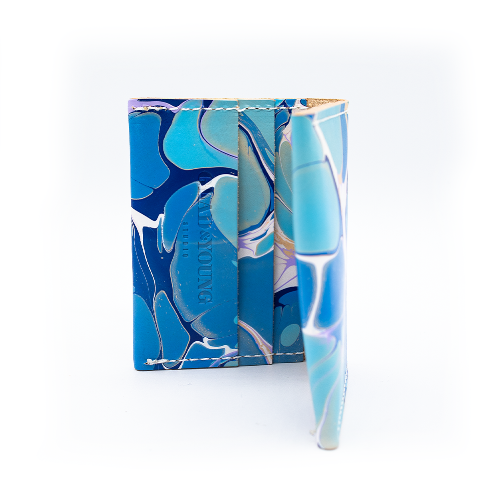 Marbled Leather Wallet