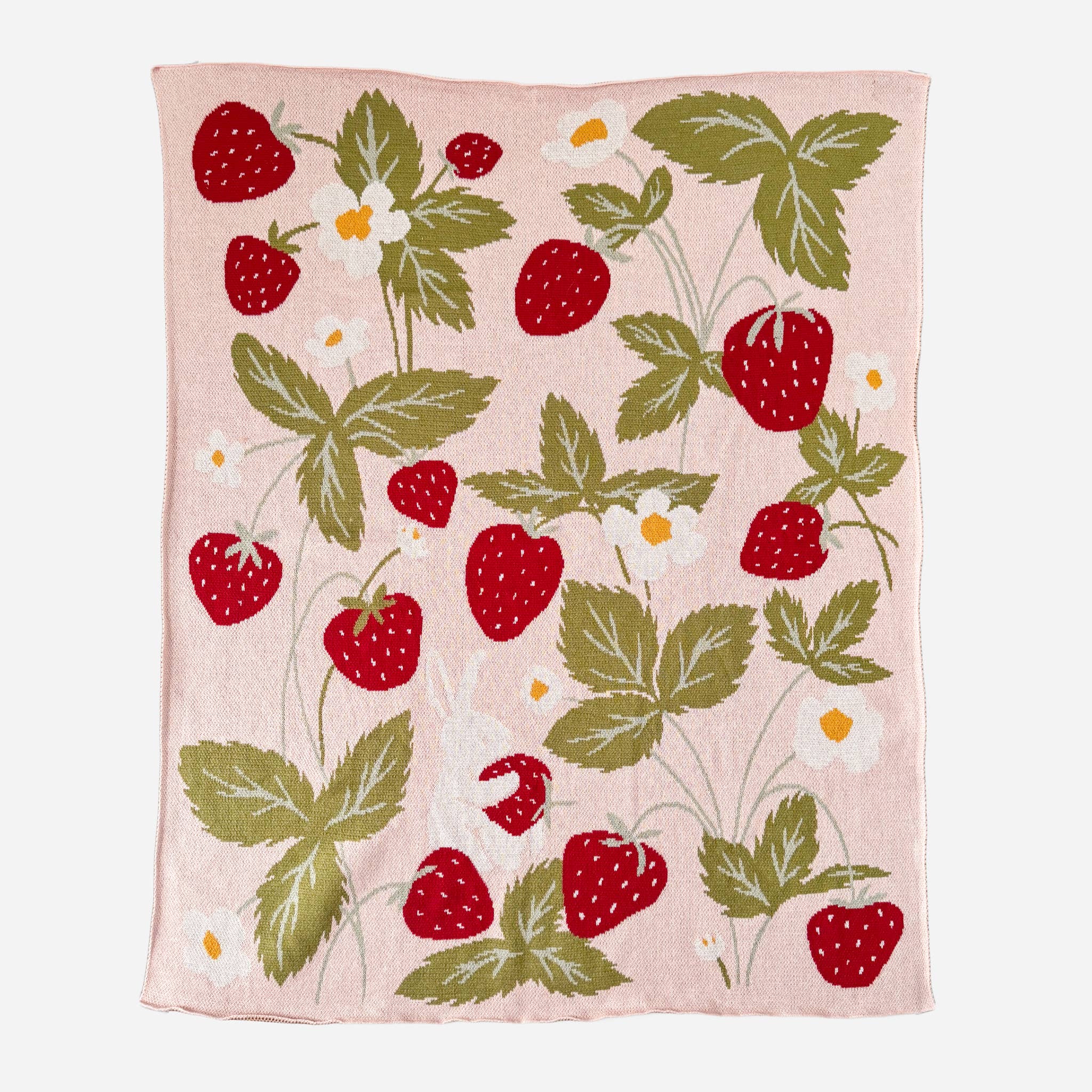 Strawberry & Bailey Bunny Organic Baby Blanket