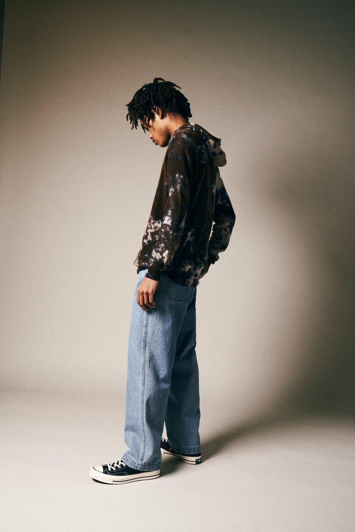Hand-Painted & Dyed Cashmere Hoodie by Riverside Tool & Dye