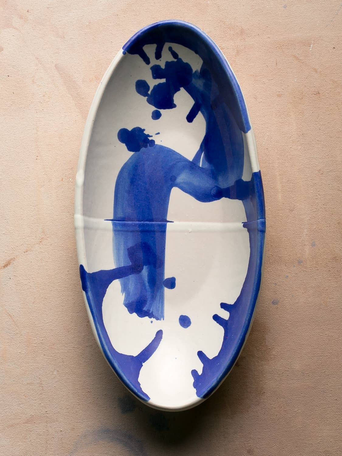 Royal Splash & Speckle Oval Serving Dish