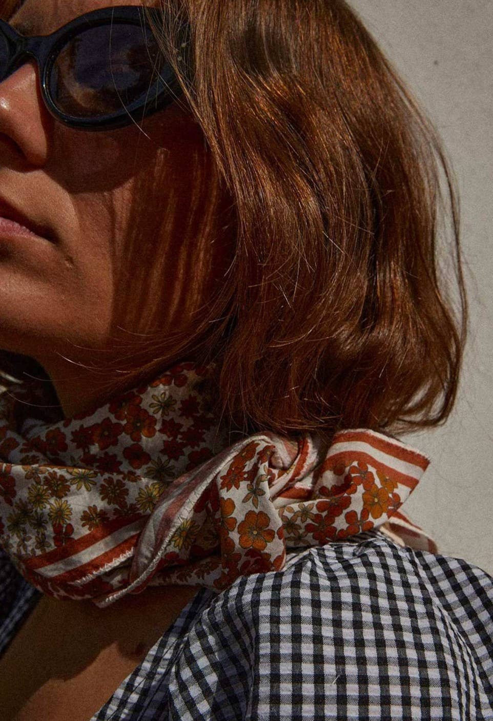 Rosewood Flower Cotton Scarf