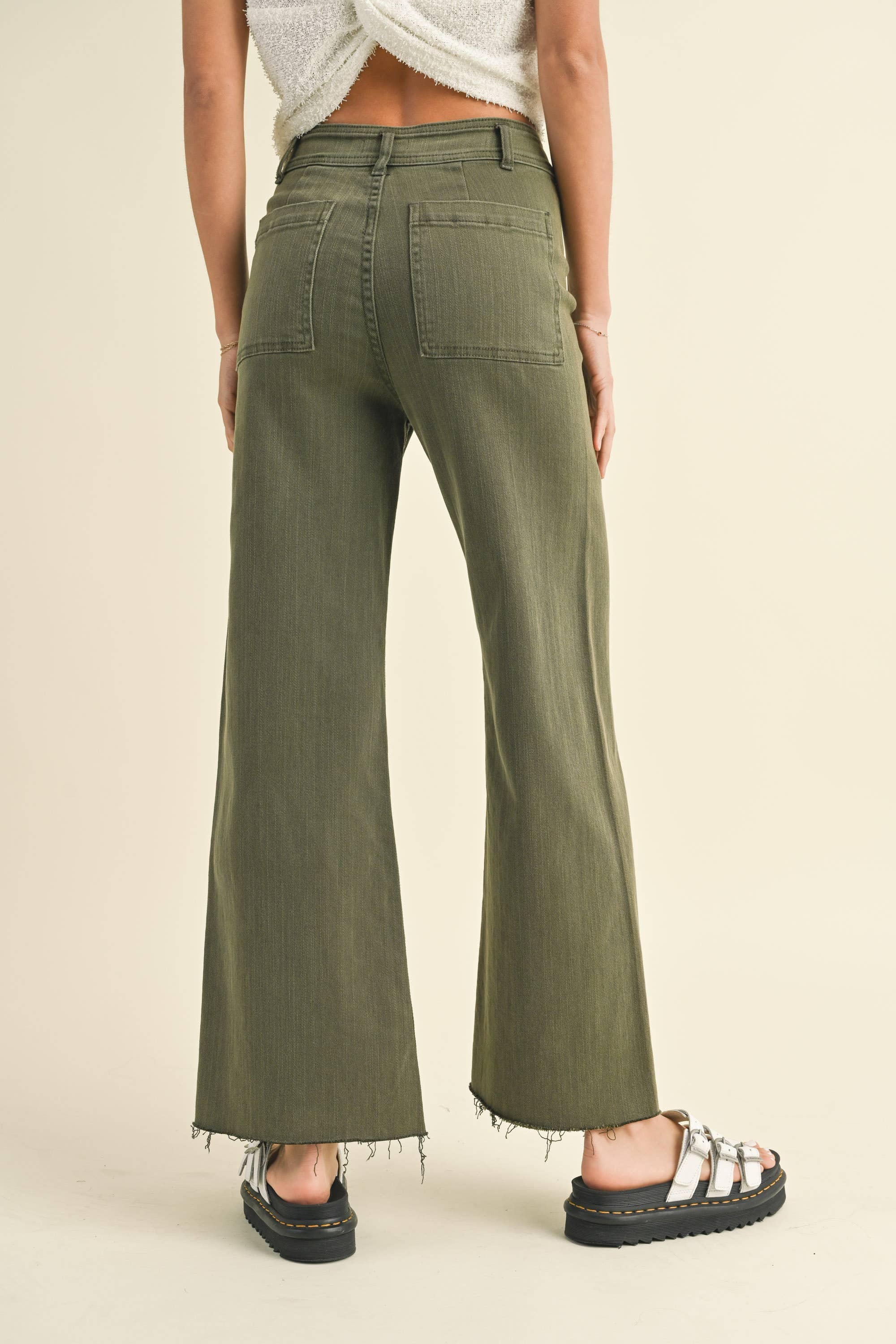 Straight Wide Leg Pants