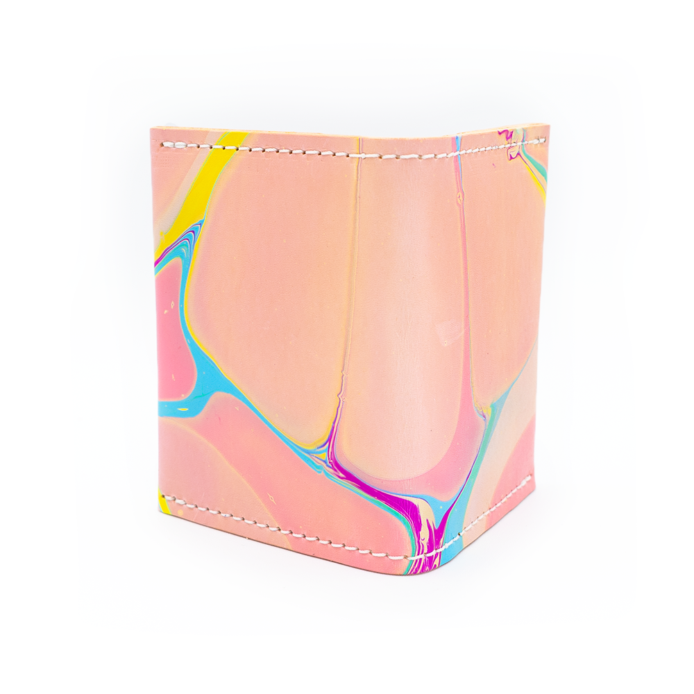 Marbled Leather Wallet