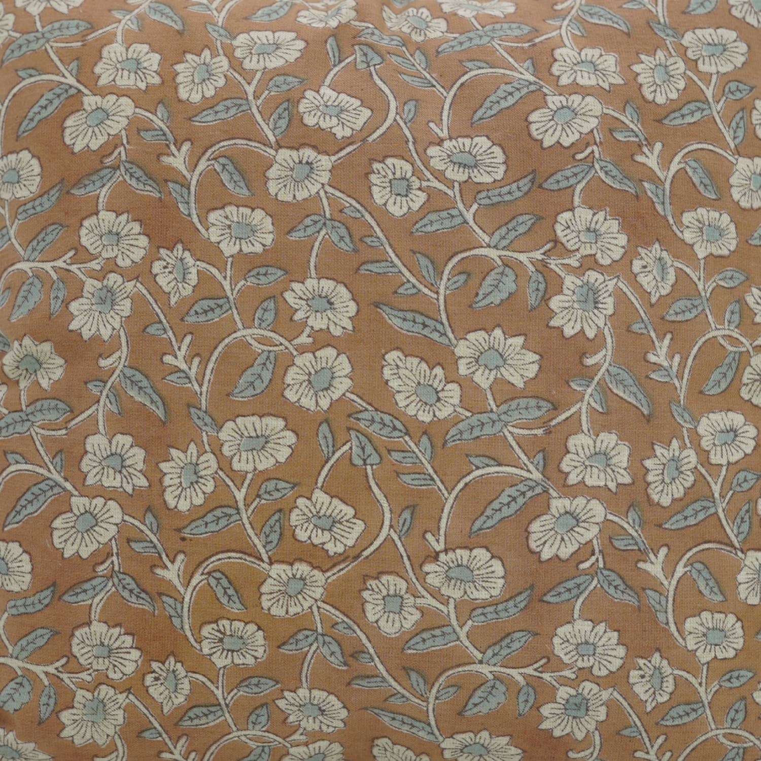 Haridwar Block Print Linen Pillow | 14x14