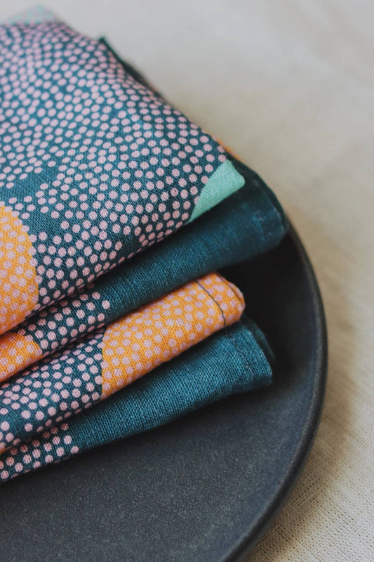 Cascade Linen Napkin by Leila Simon Hayes | Set of 4