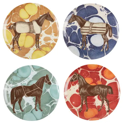 EQUUS DINNER PLATES SET OF FOUR