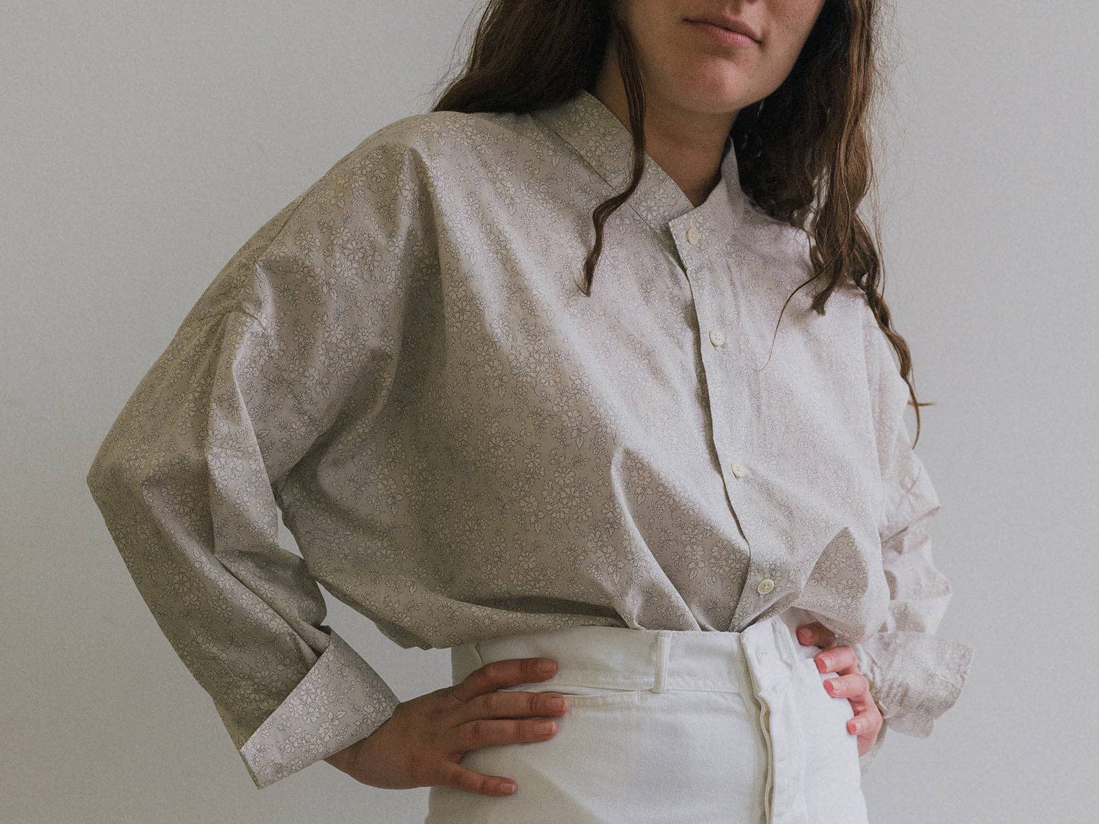 Folly Shirt | Liberty of London Print Capel Grey