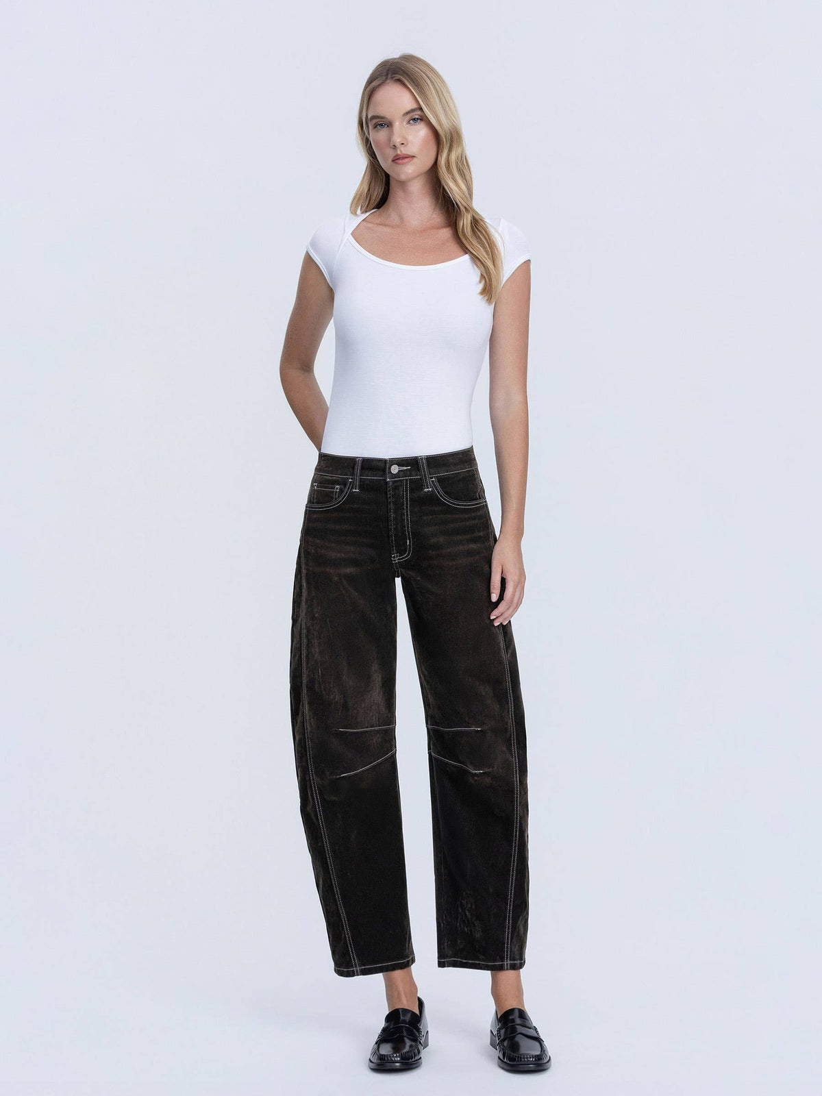VELVET FLOCKED CROPPED BARREL