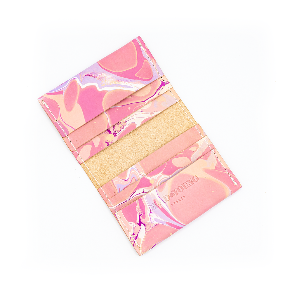 Marbled Leather Wallet