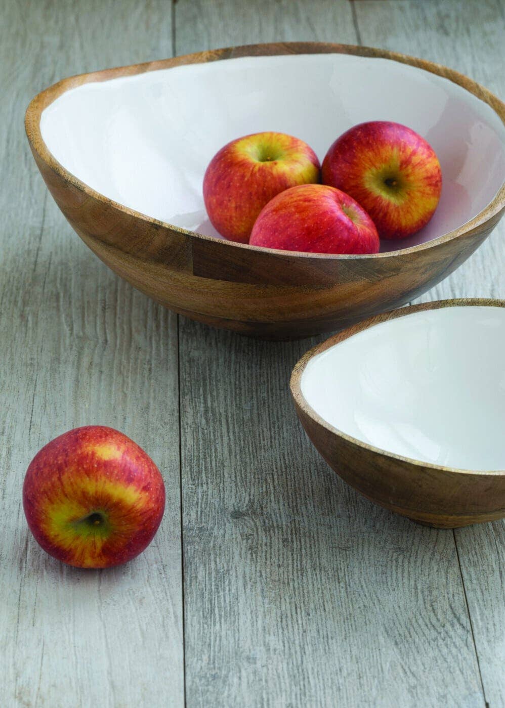 Madras Mango Wood + Enamel Medium Bowl