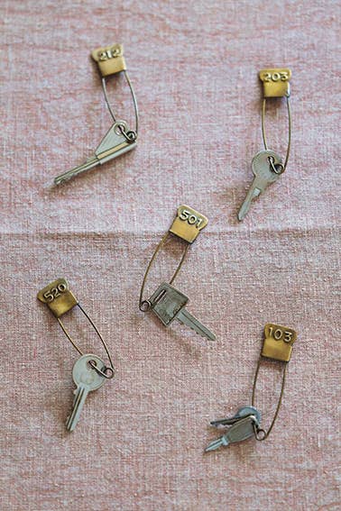 Brass Number Pin by Fog Linen Work