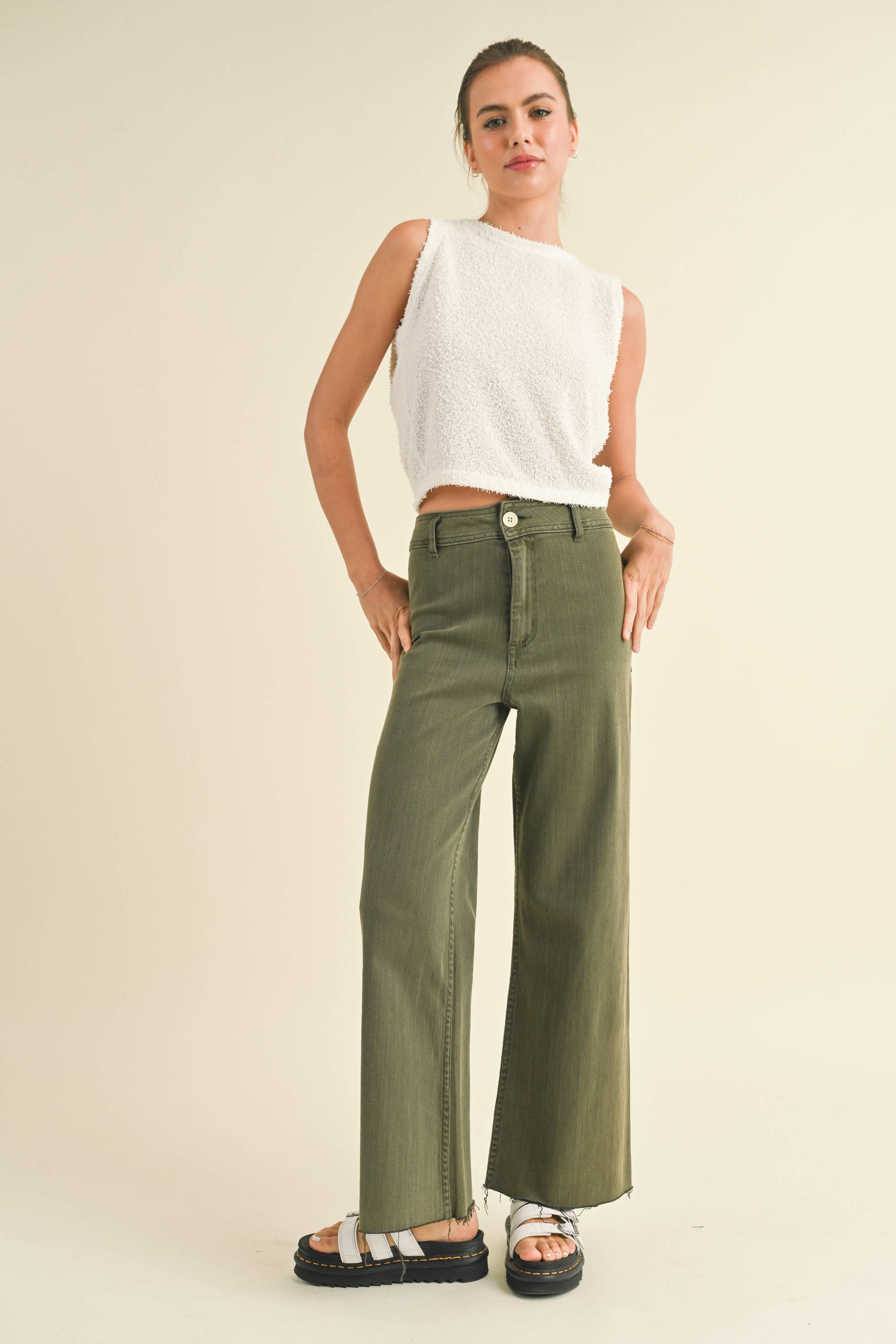 Straight Wide Leg Pants