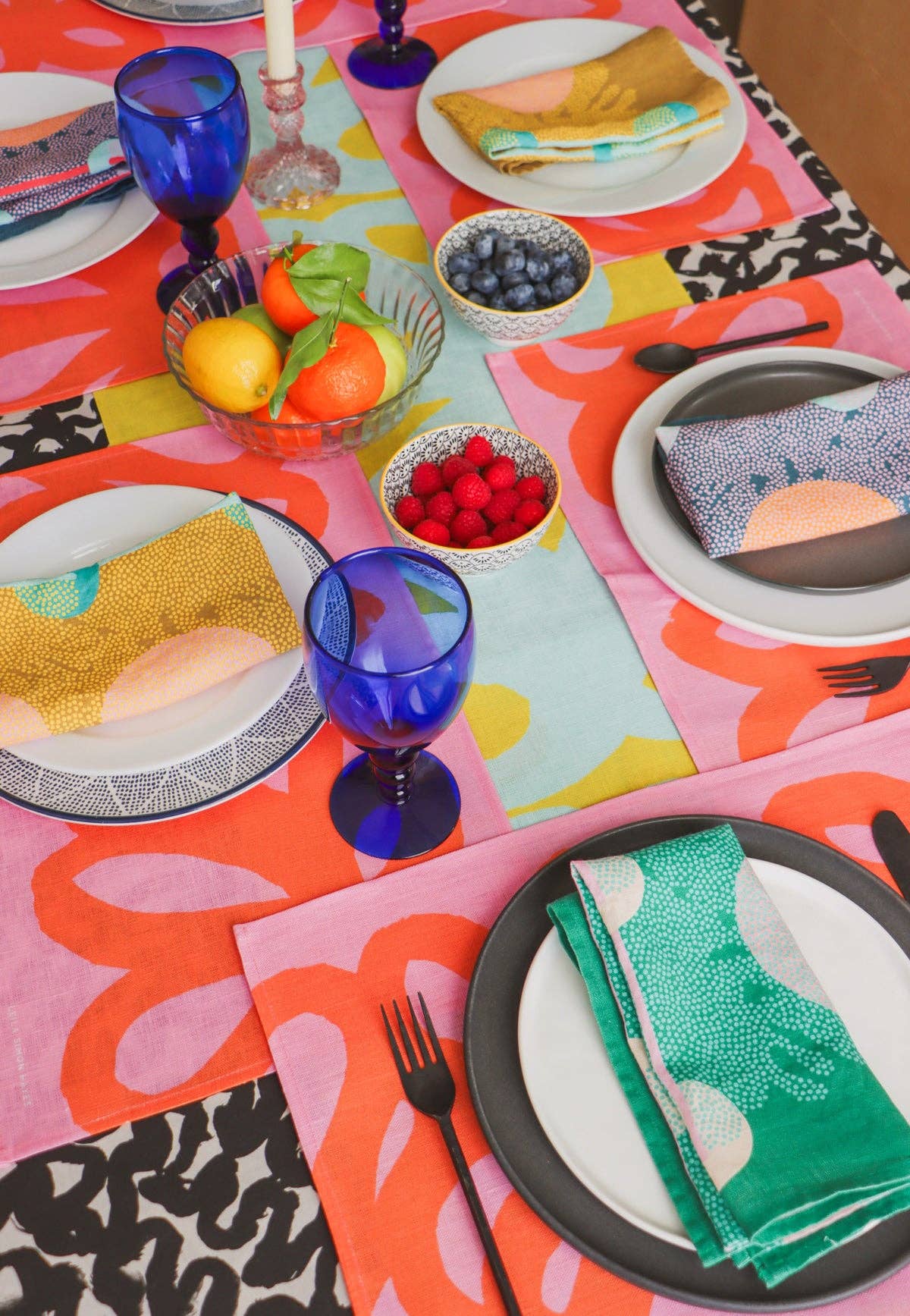 Cascade Linen Napkin by Leila Simon Hayes | Set of 4