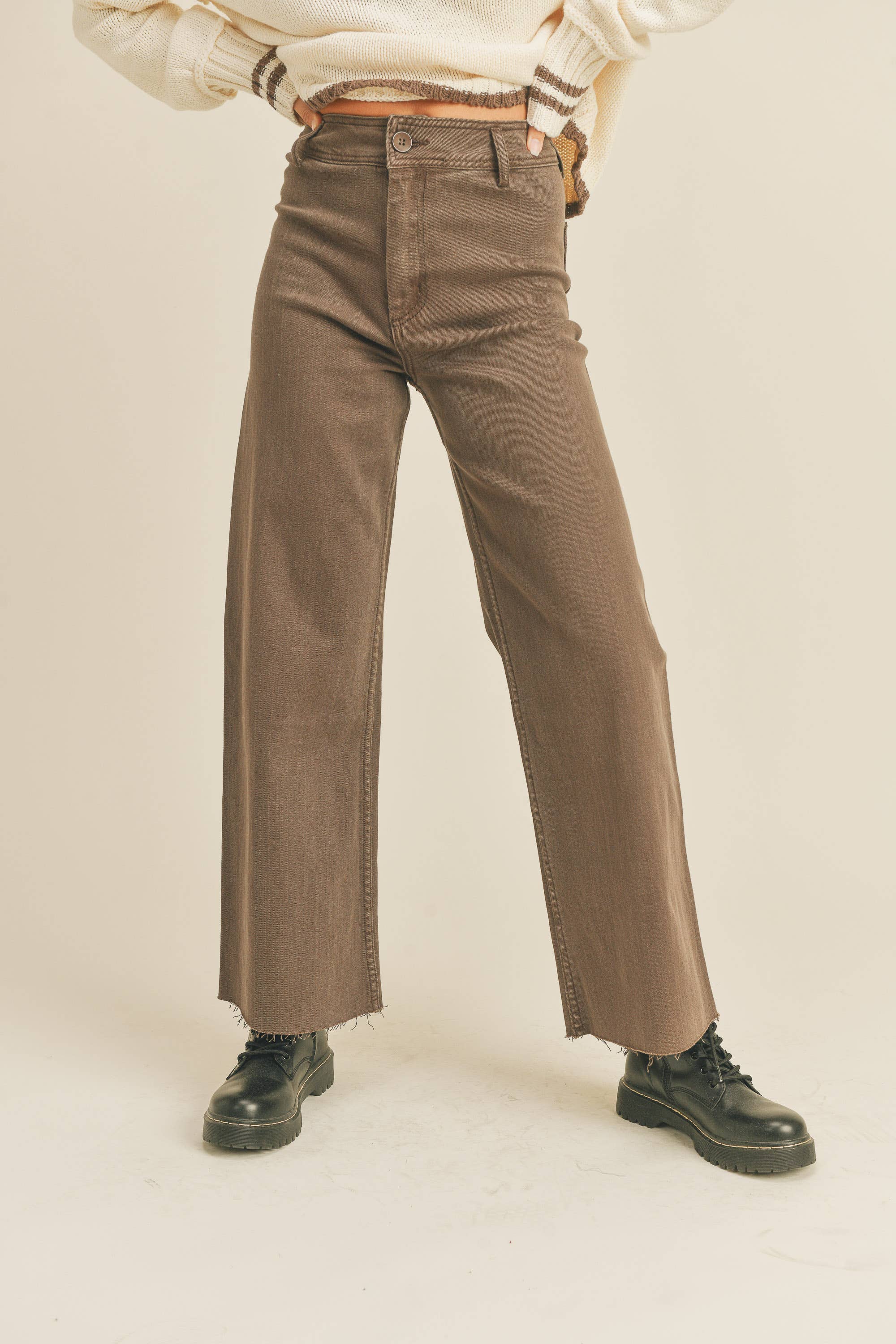 Straight Wide Leg Pants