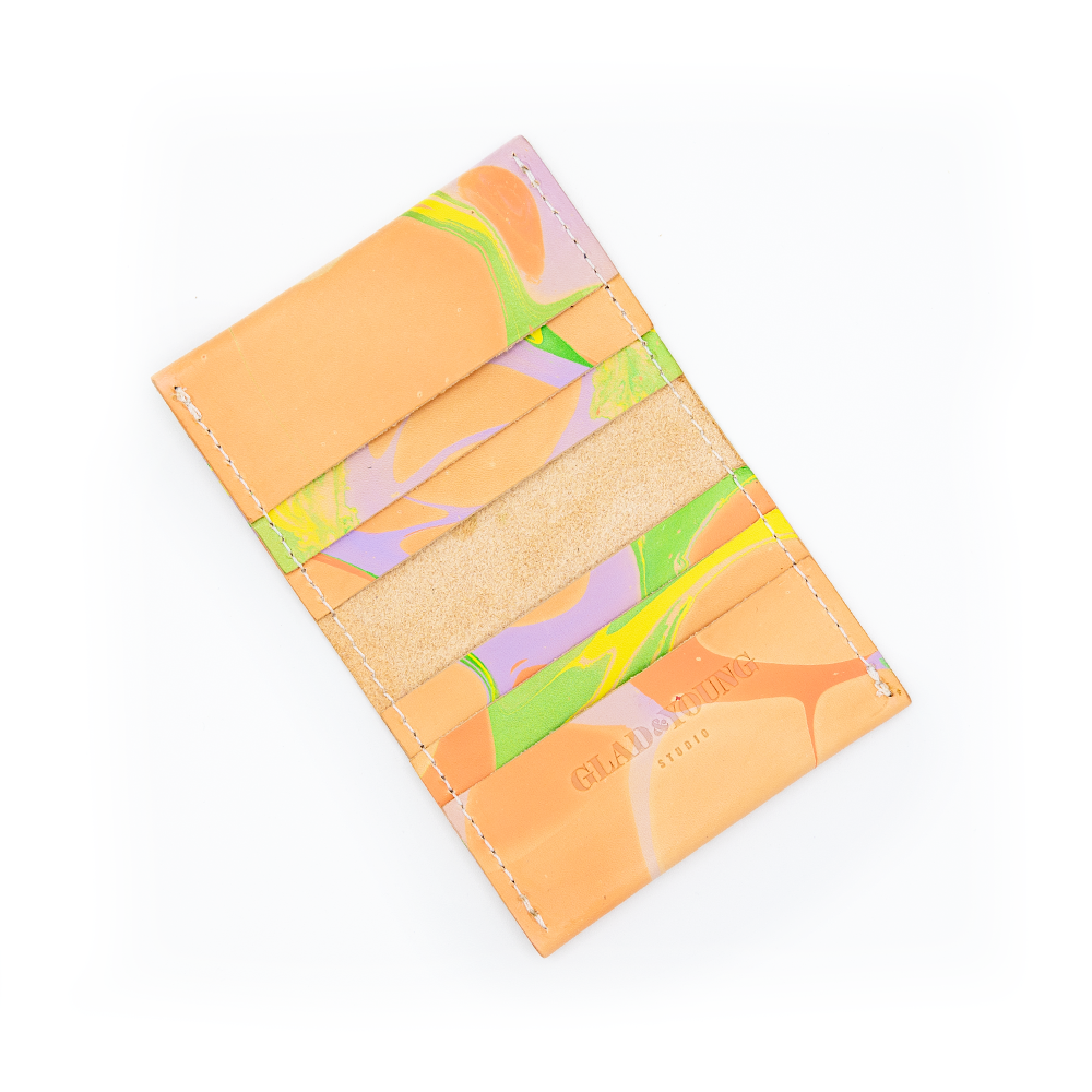 Marbled Leather Wallet