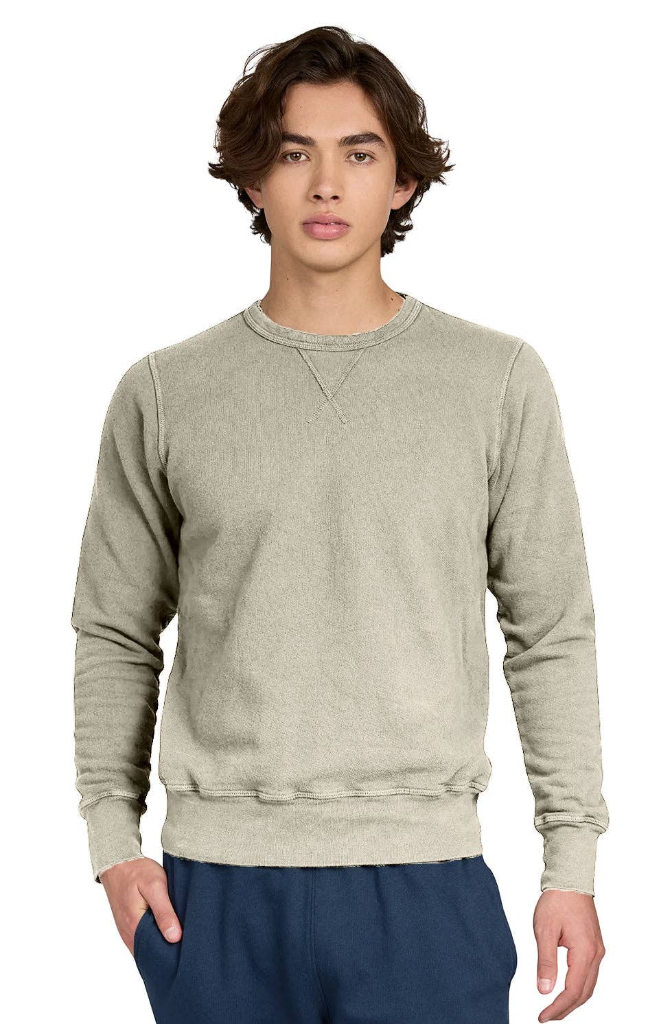 Men's Garment Dyed Sweatshirt: Cotton French Terry