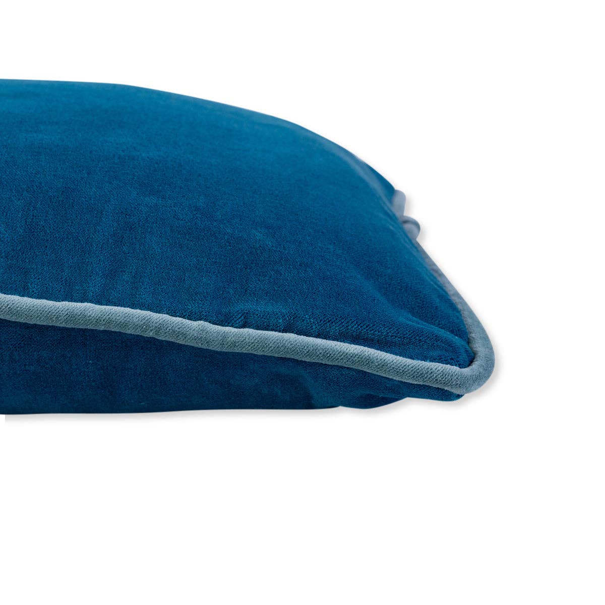 Charliss Velvet Lumbar Pillow | Peacock + Aqua