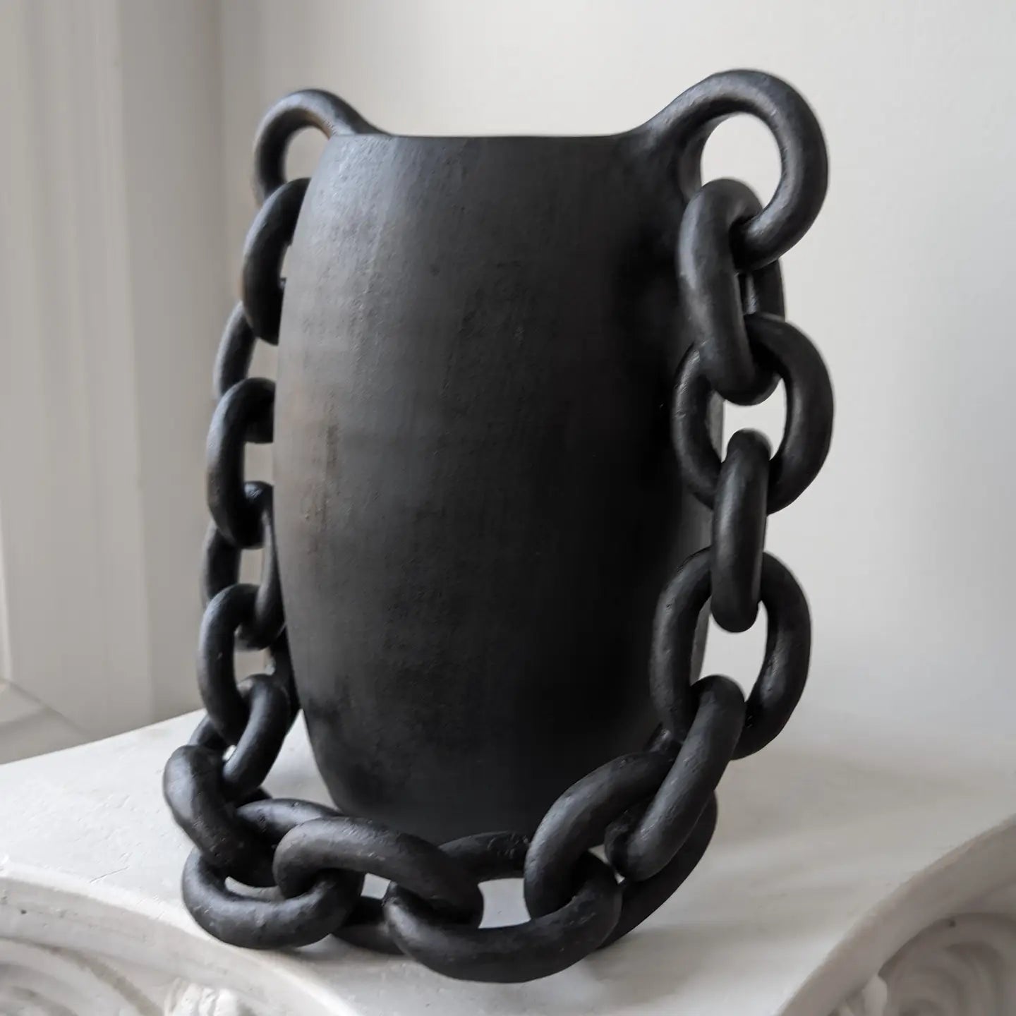 Handmade Ceramic Vessel with Chain by Terroso Studios