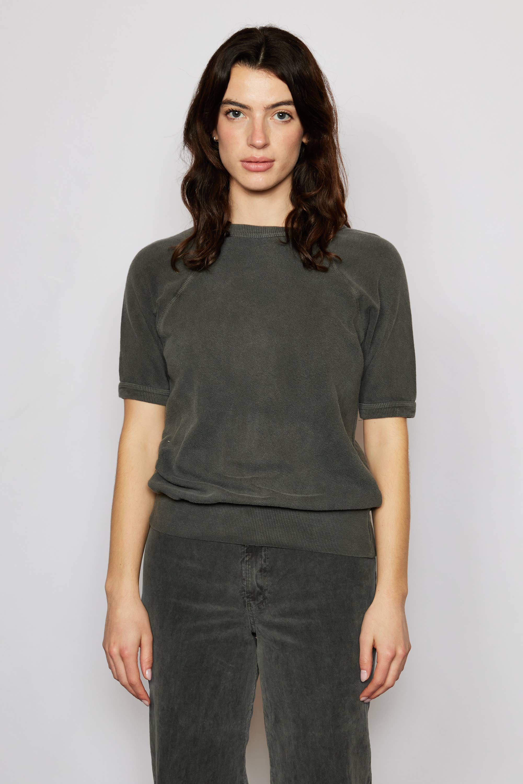 Organic Cotton Raglan Short Sleeve Sweatshirt