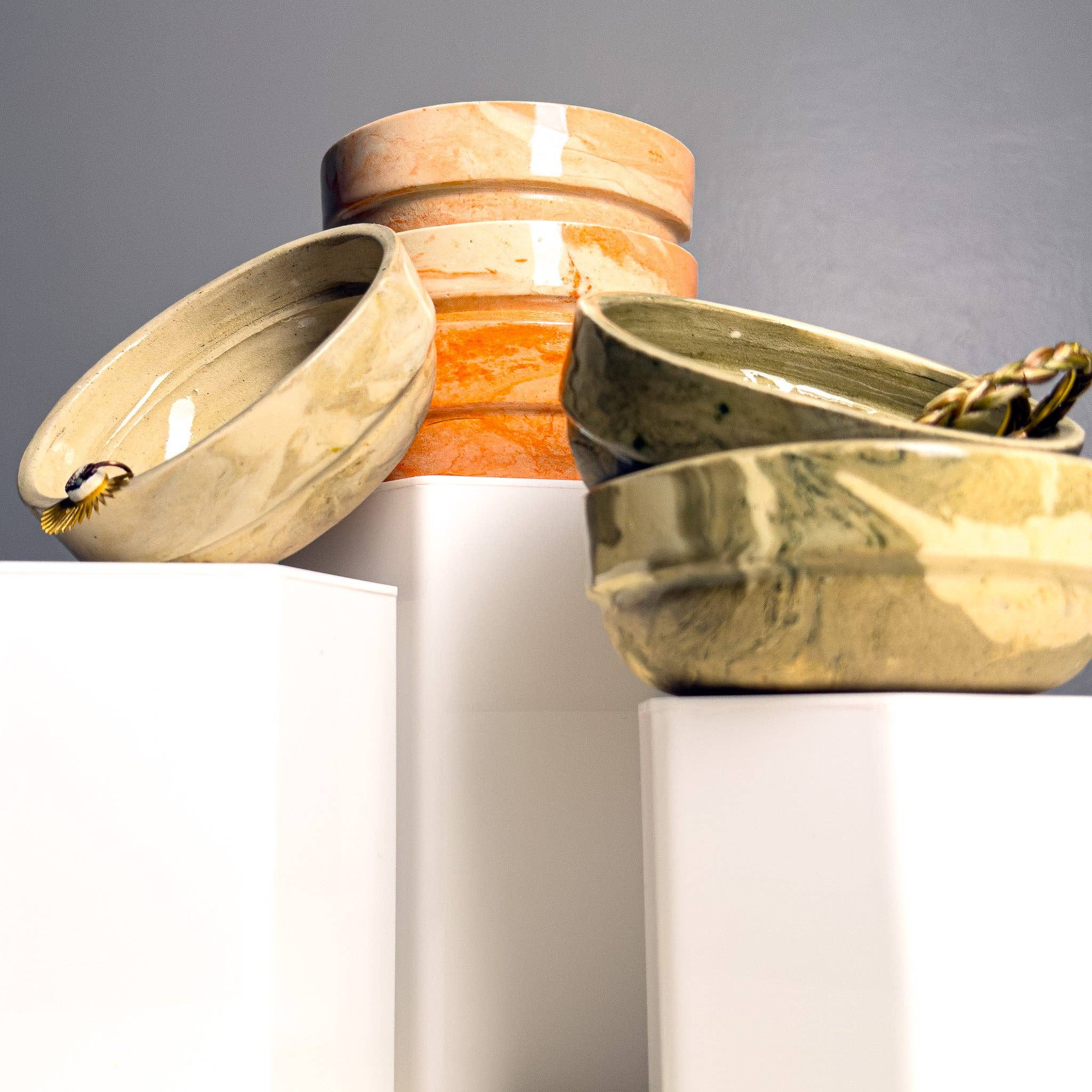 Marbled Trinket Dish by DEEP BLACK