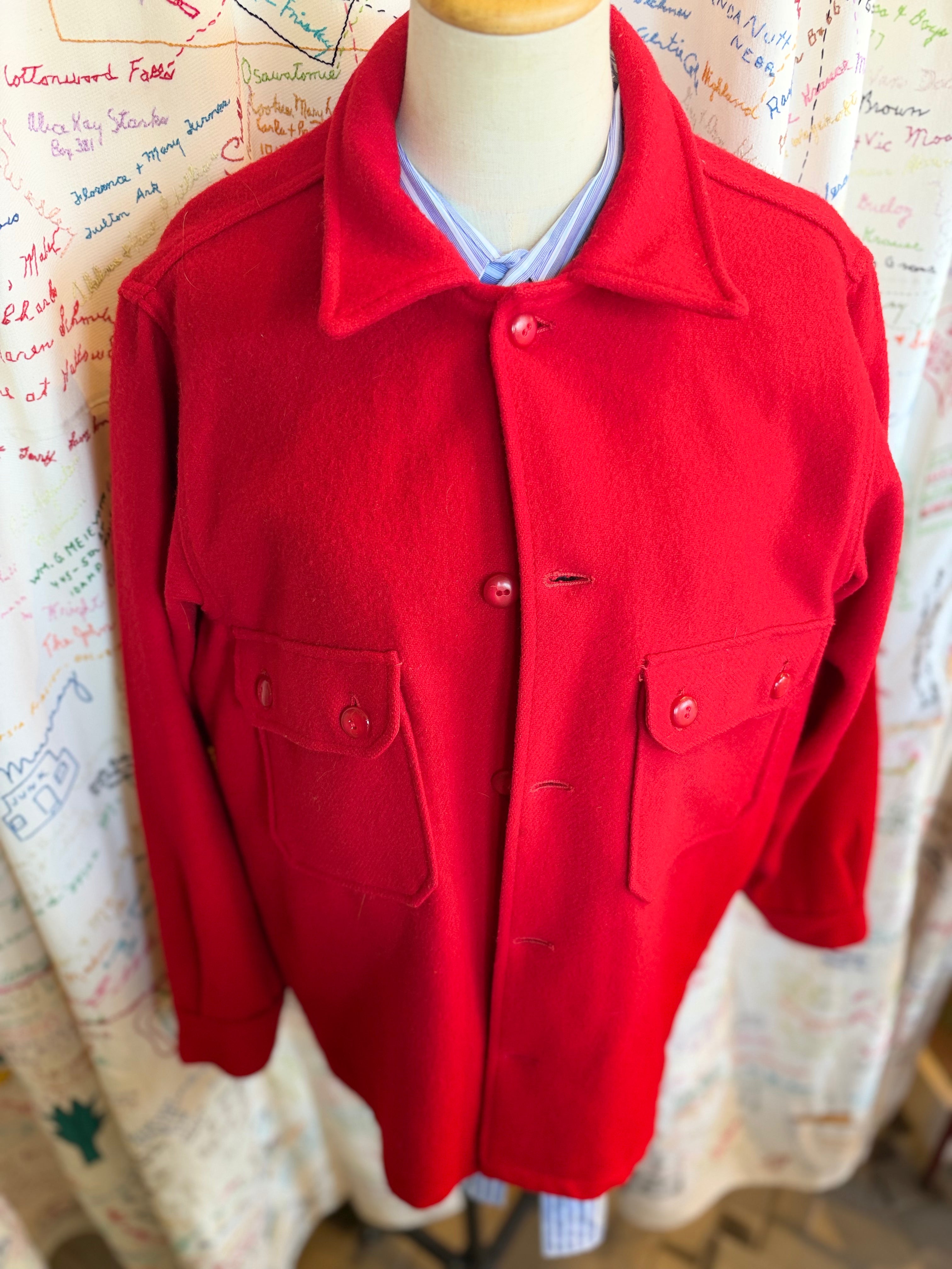 Official Boy Scouts Red Wool Jacket