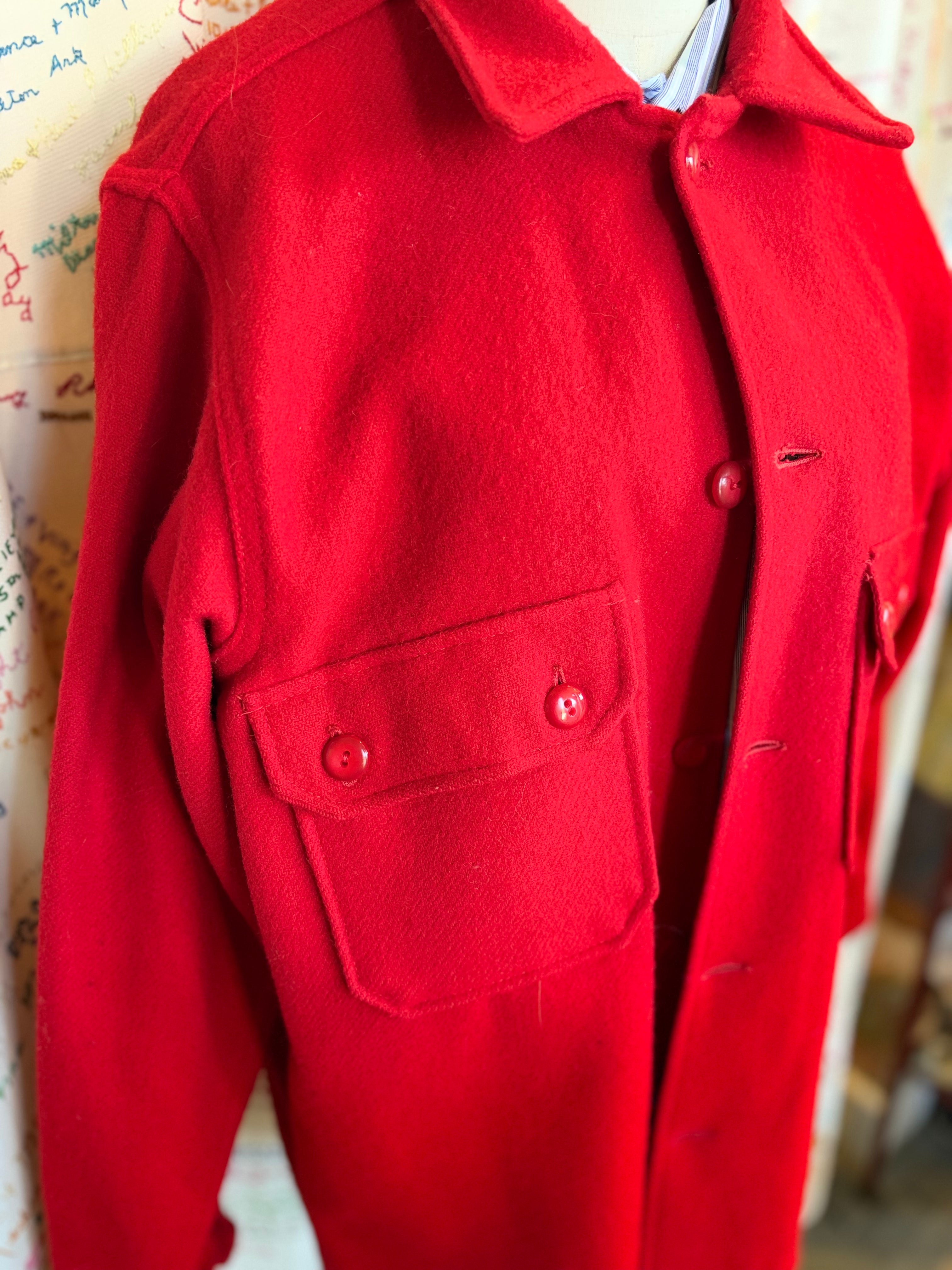 Official Boy Scouts Red Wool Jacket