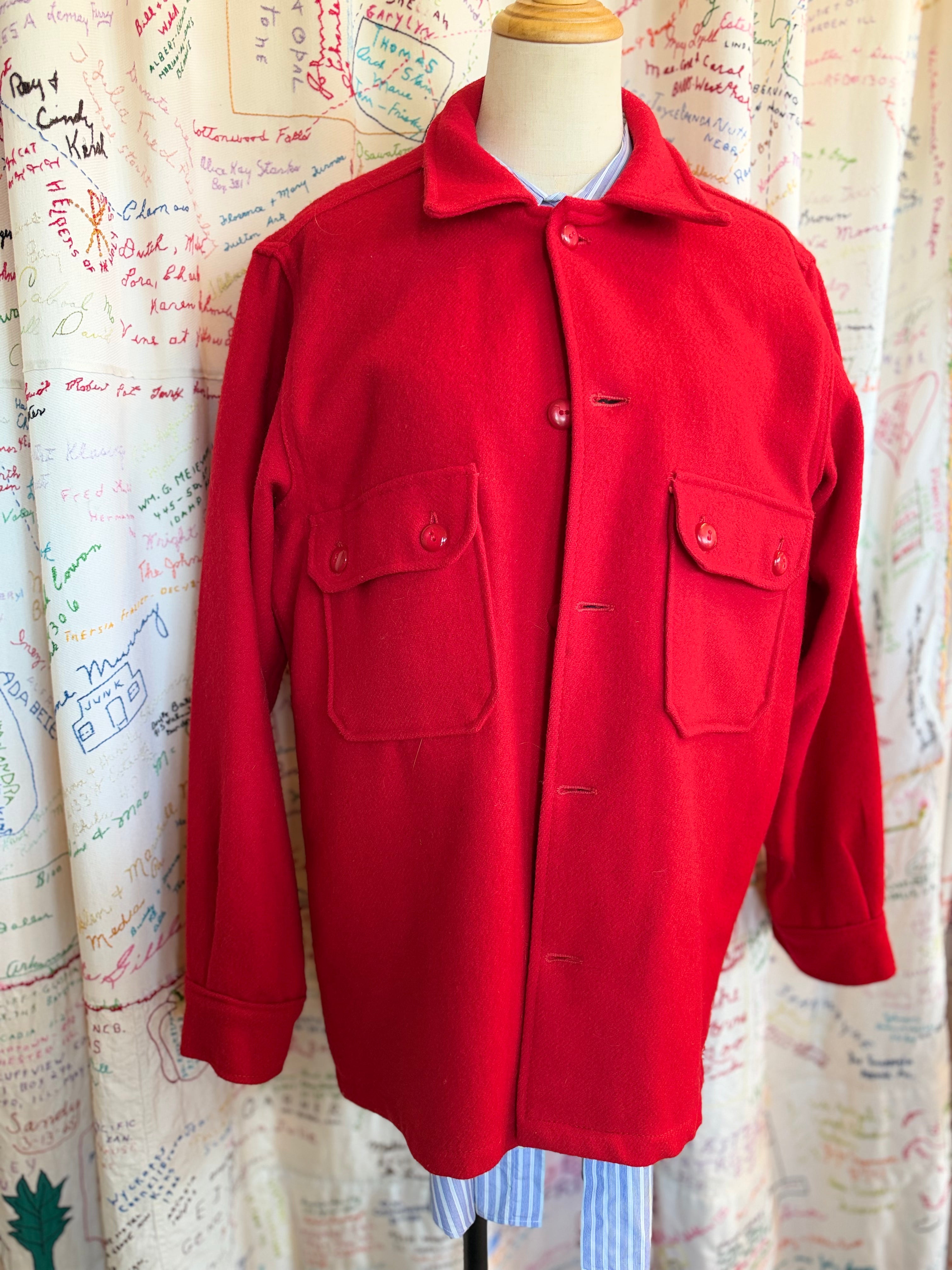 Official Boy Scouts Red Wool Jacket