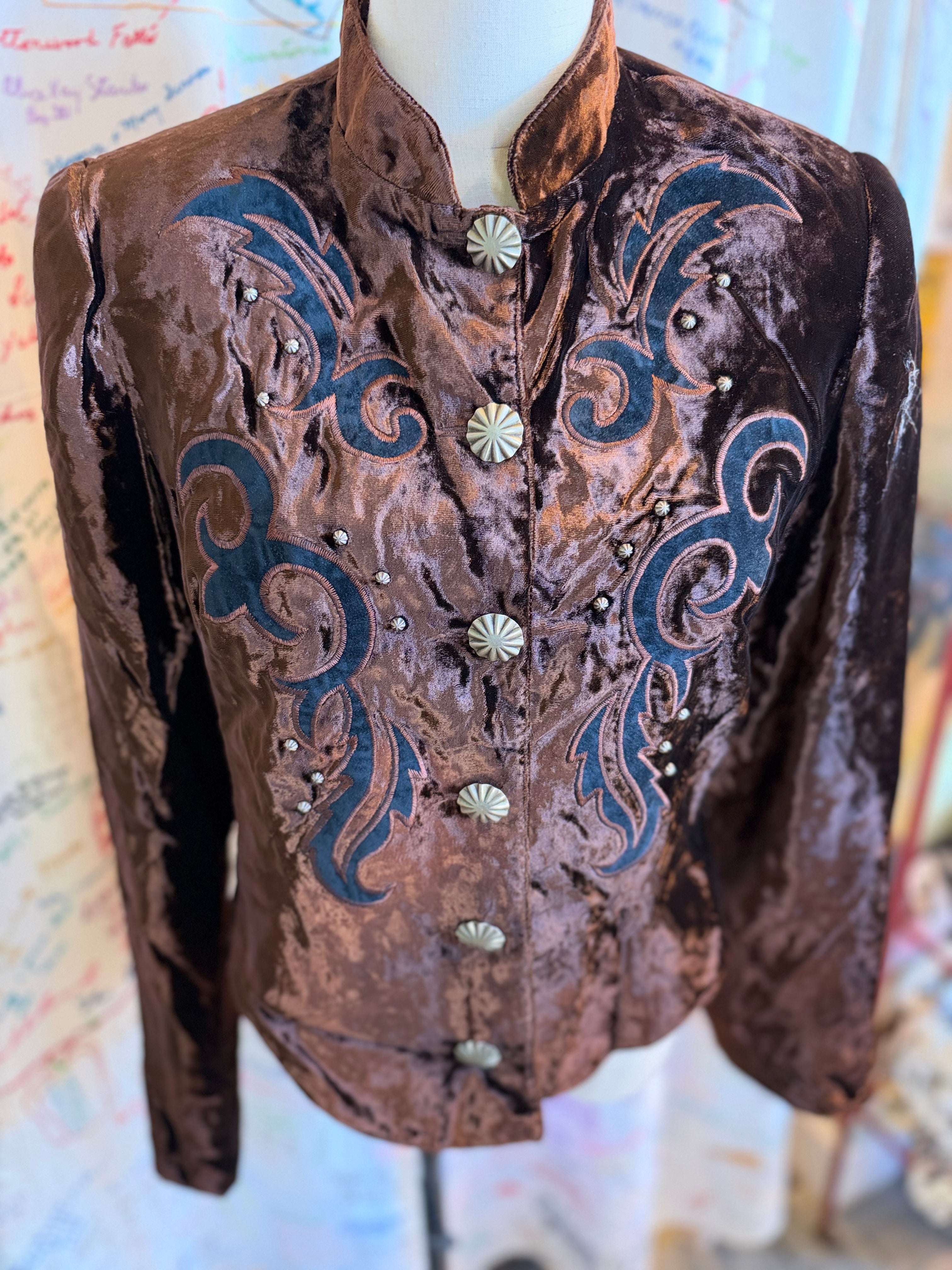 Western Brown Velvet Jacket